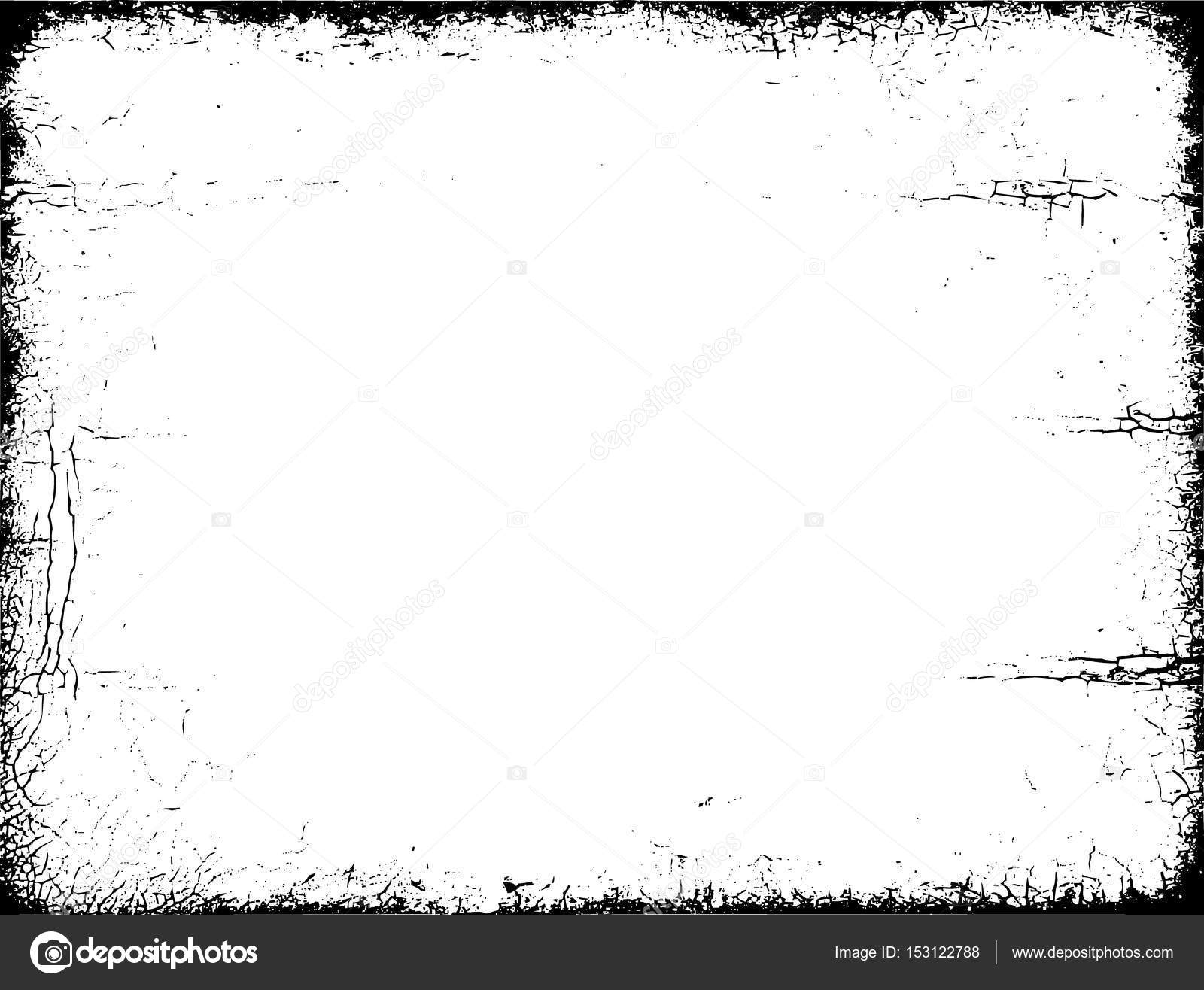 Template grunge frame decor. Cracked black white texture. Template ...
