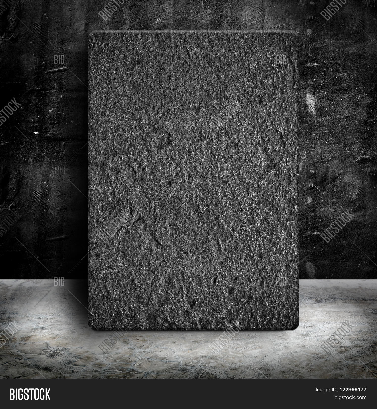 Stone Block Empty Grunge Concrete Image & Photo | Bigstock