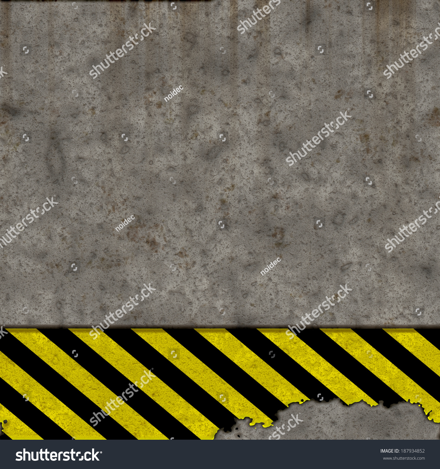 Grunge Concrete Wall Warning Safety Sign Stock Illustration ...