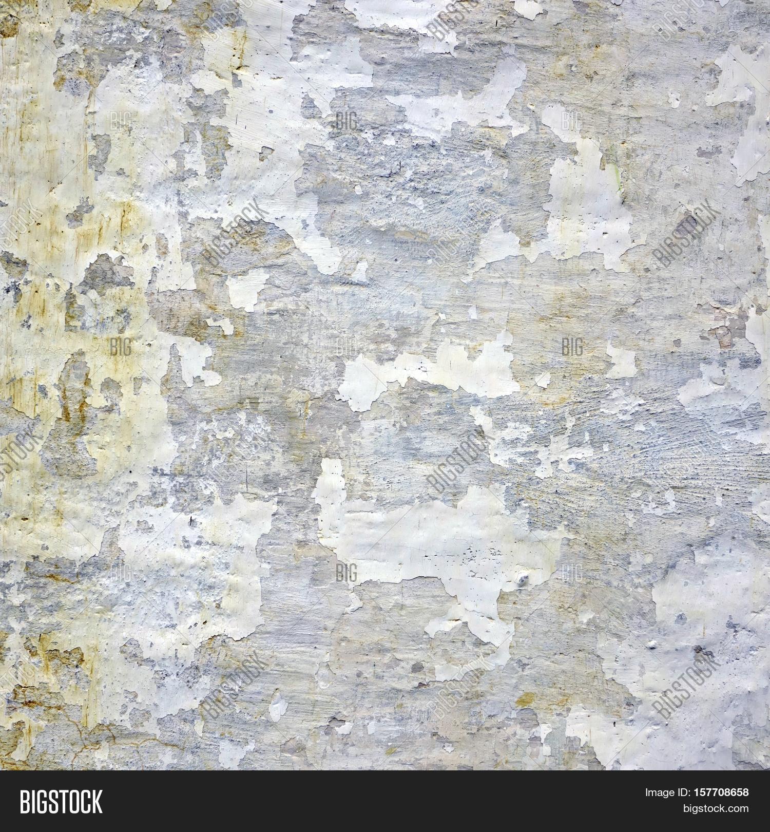 Decrepit White Peeled Plaster Wall Image & Photo | Bigstock