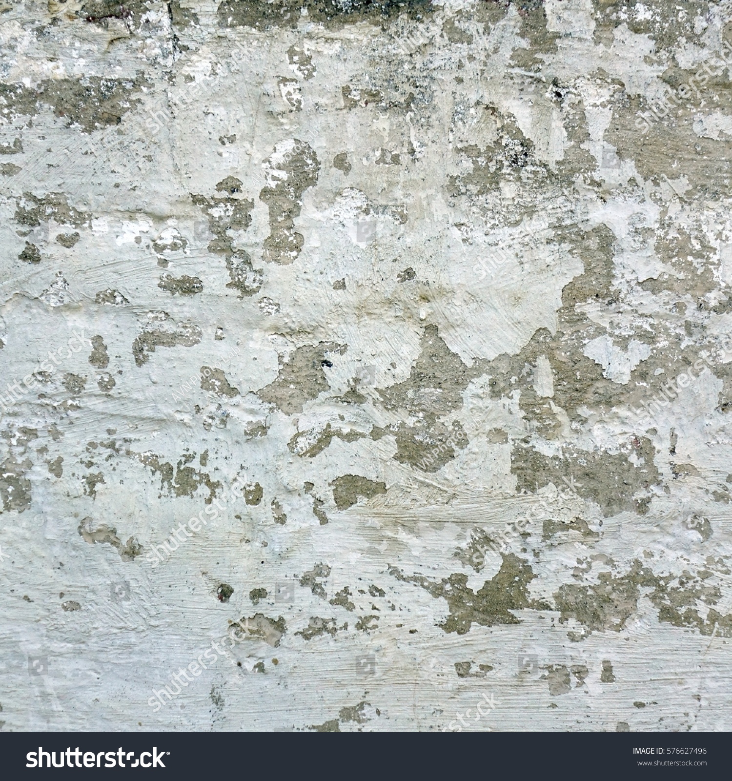 Decrepit White Peeled Plaster Wall Cracked Stock Photo (Royalty Free ...