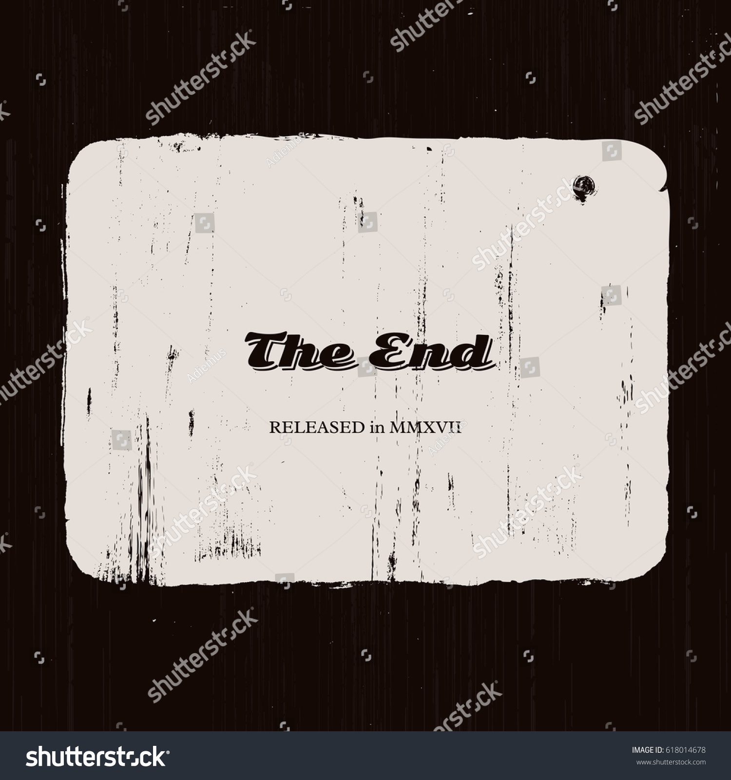 Grunge Textured Frame Stylized Old Cinema Stock Vector 618014678 ...