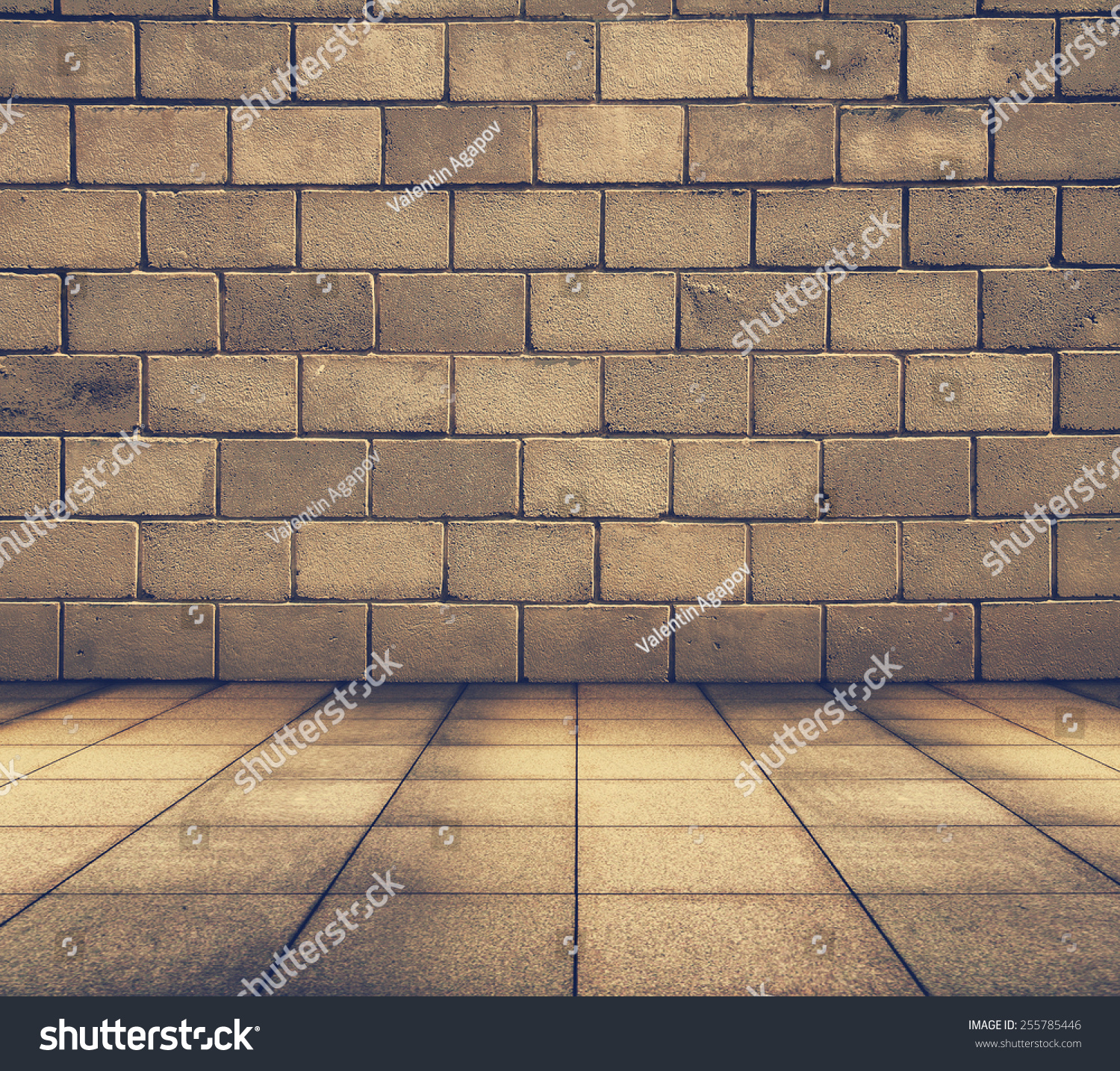 Old Grunge Interior Brick Wall Retro Stock Photo 255785446 ...