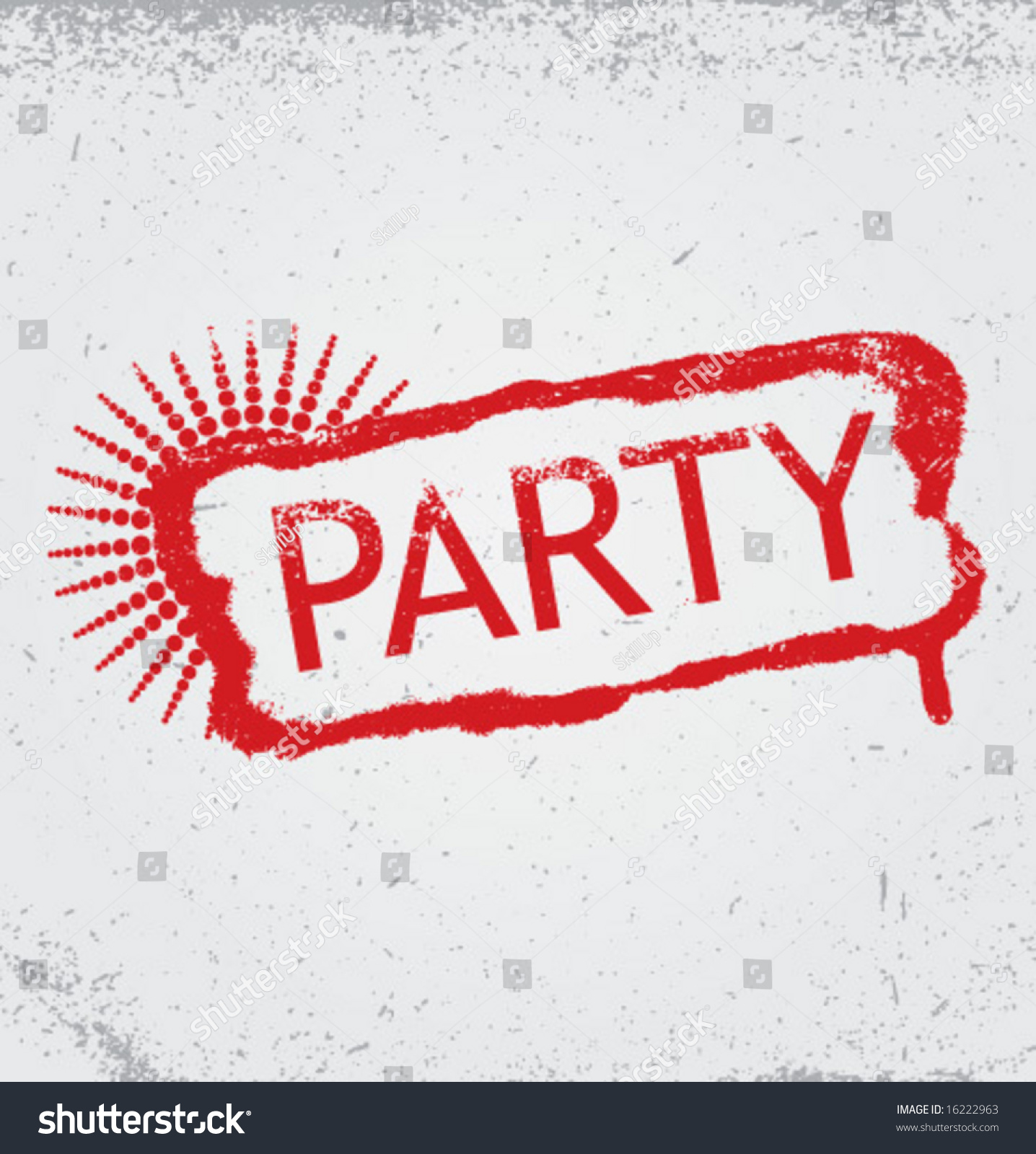 Party Grunge Tag Half Tone Background Stock Vector HD (Royalty Free ...
