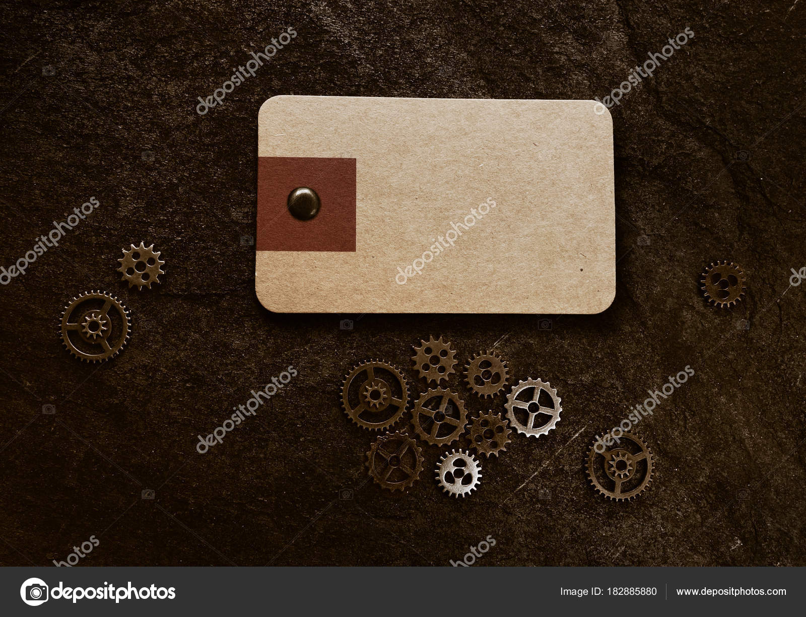 Grunge gears tag — Stock Photo © zimmytws #182885880