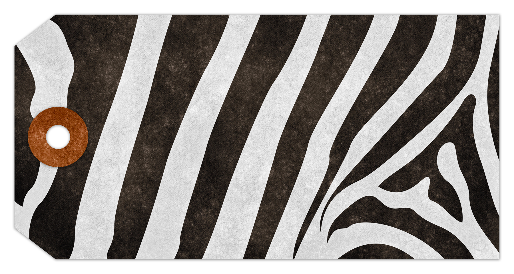 Grunge tag - zebra stripes photo
