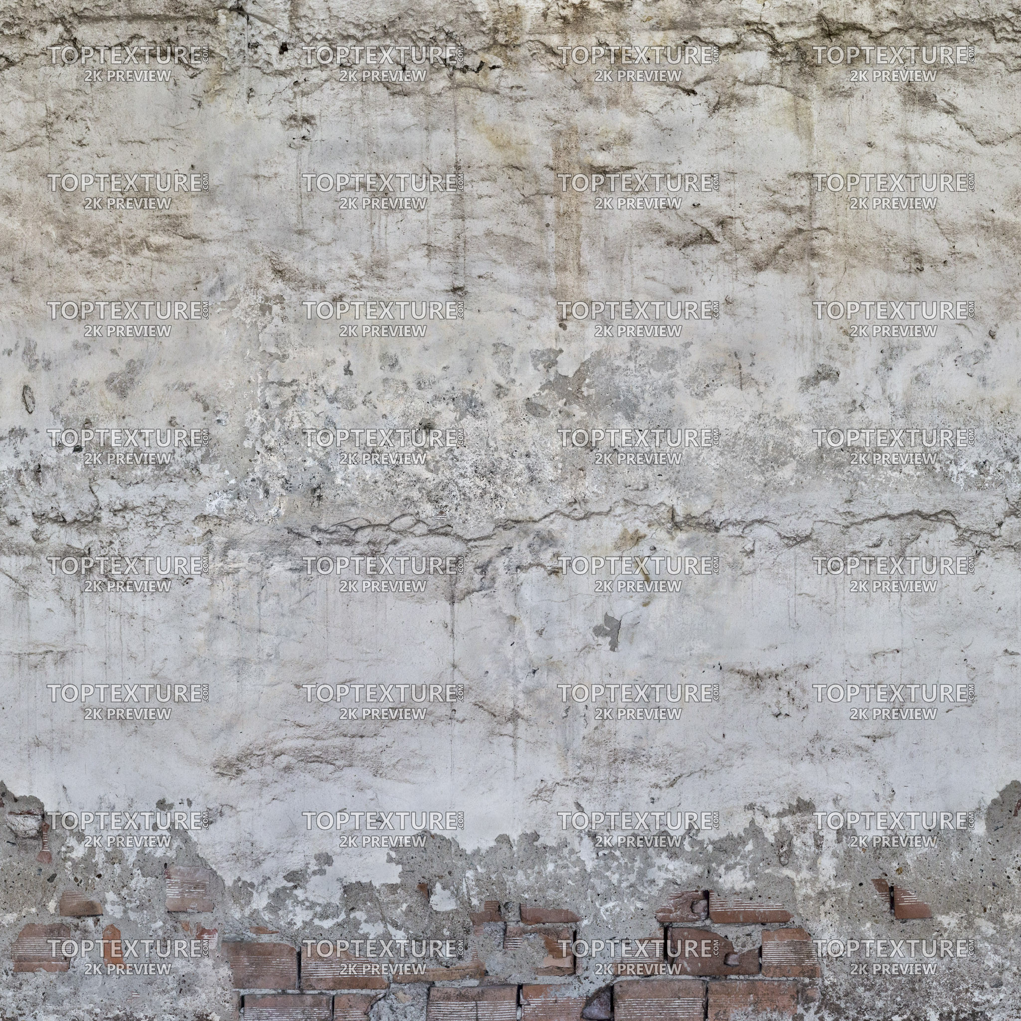 Heavy Grunge Wall Plaster Destruction - Top Texture