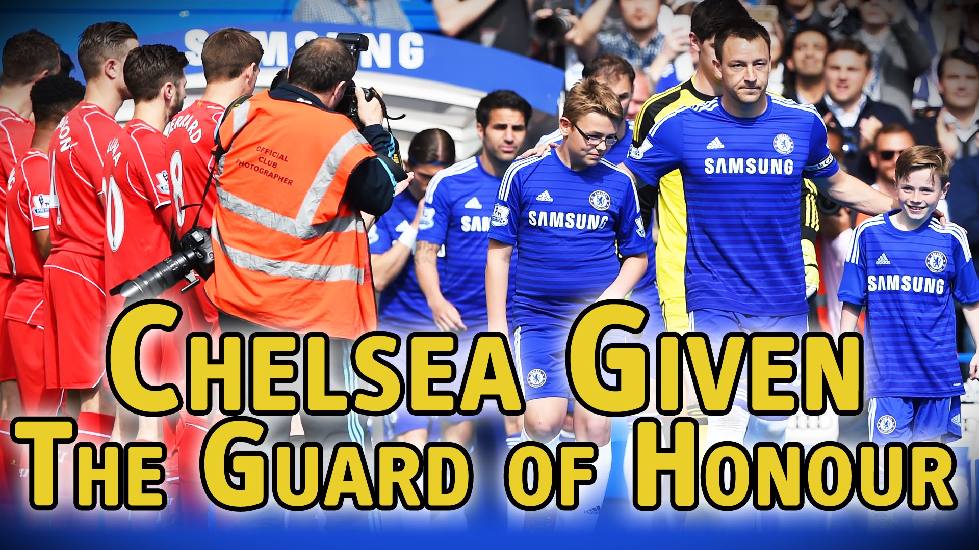 Liverpool give Chelsea the guard of honour at Stamford Bridge - YouTube