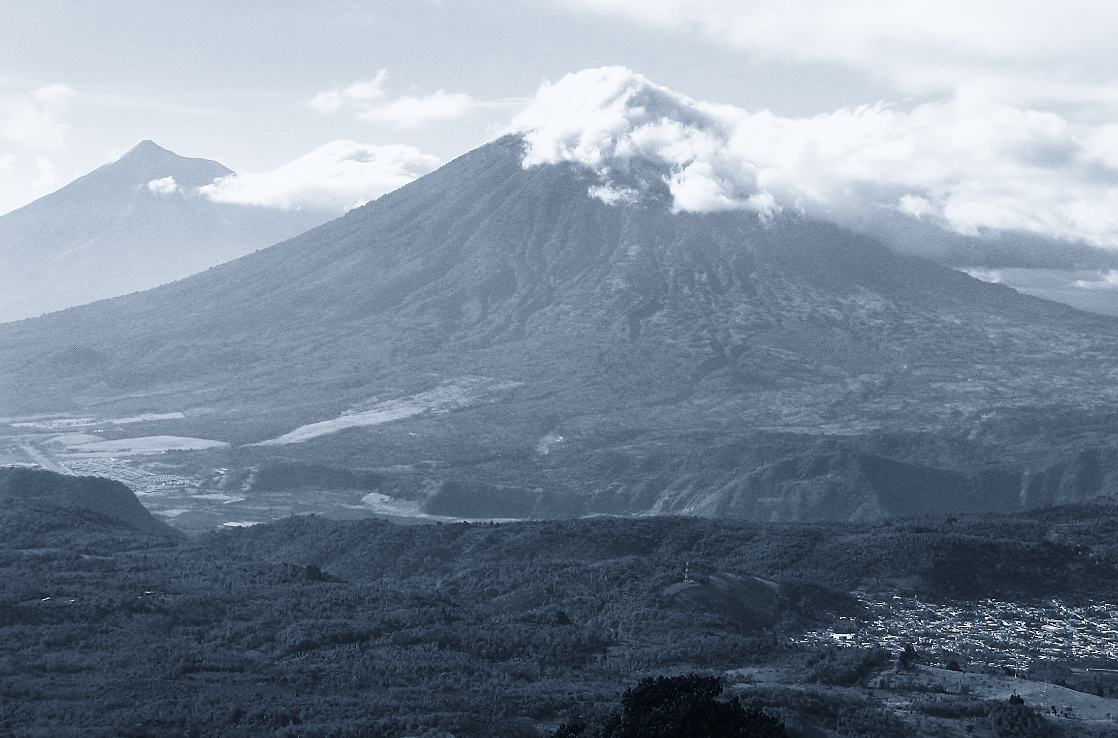 Guatemala Volcano, Blue, Guatemala, Lava, Mountain, HQ Photo