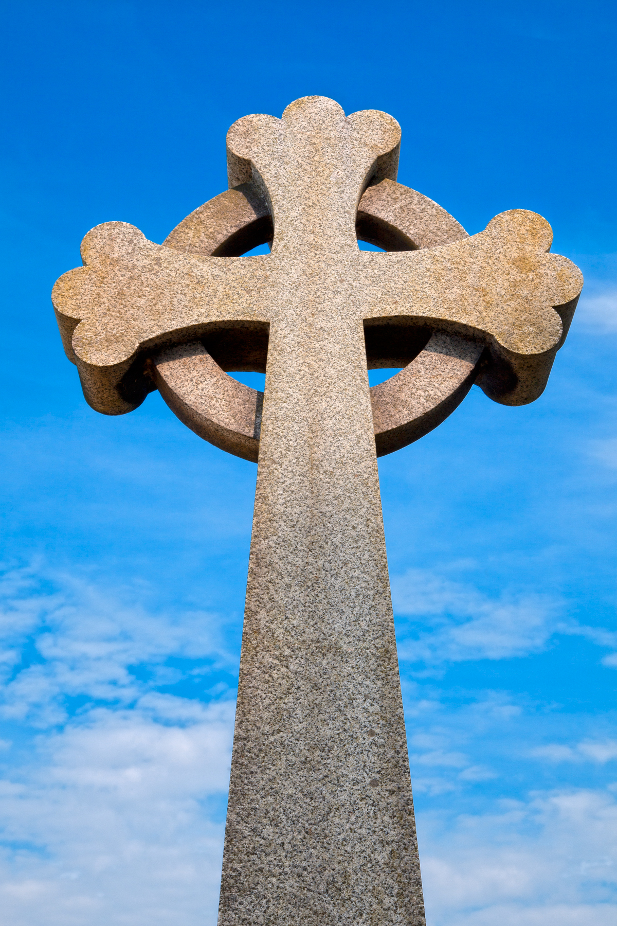 Guernsey cemetery celtic cross - hdr photo