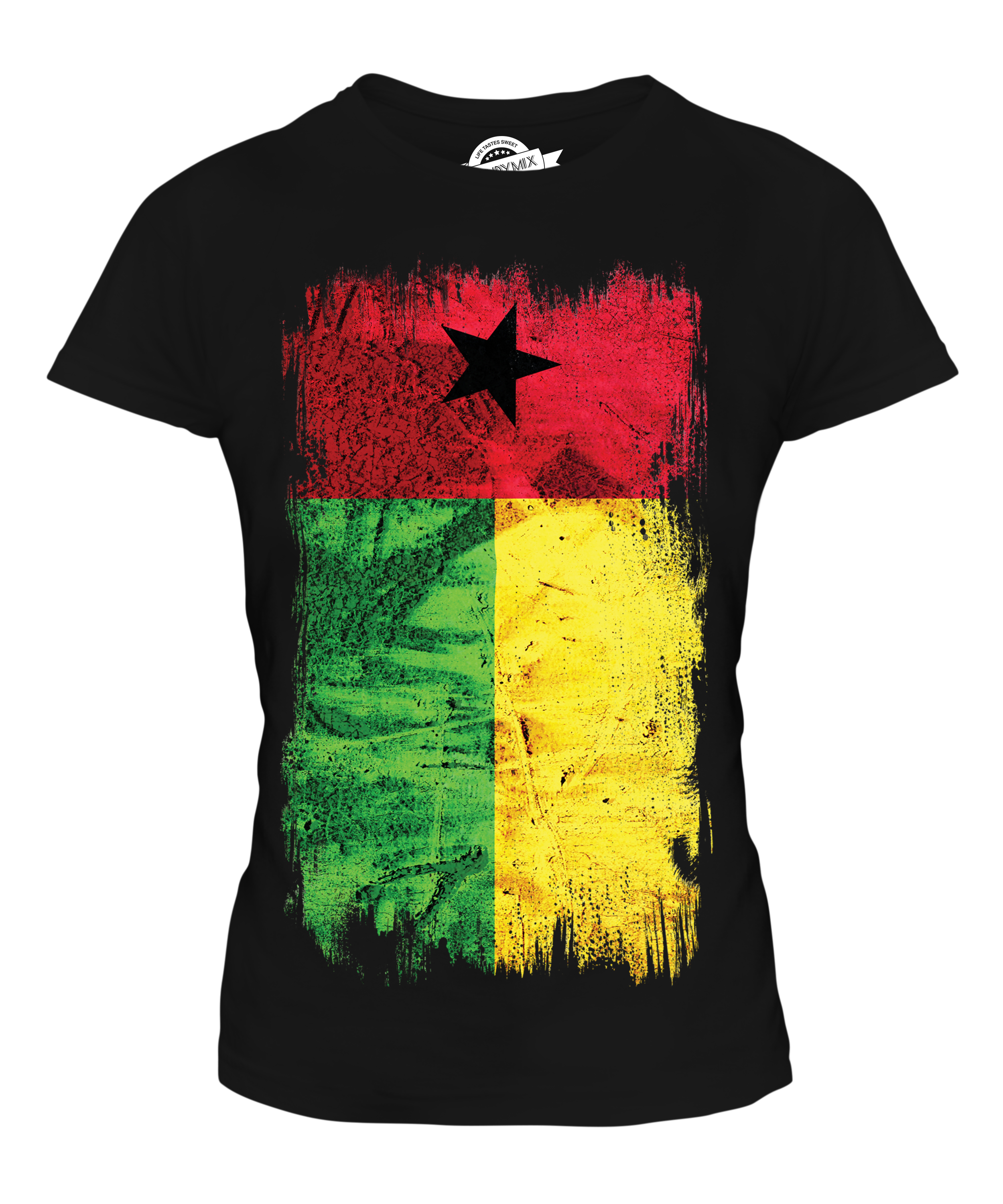 GUINEA BISSAU GRUNGE FLAG LADIES T-SHIRT TEE TOP GUINE-BISSAU ...