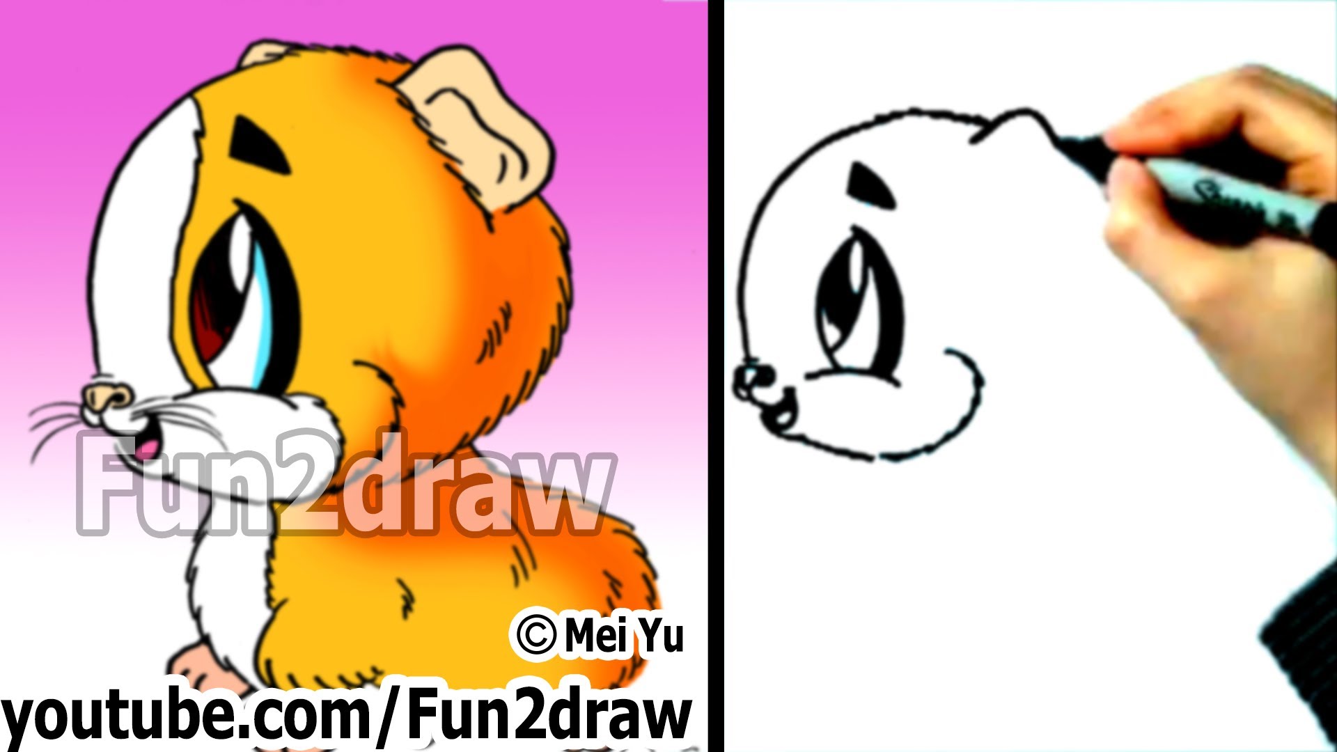 How to Draw Cartoon Animals : How to Draw a Guinea Pig - Drawing ...