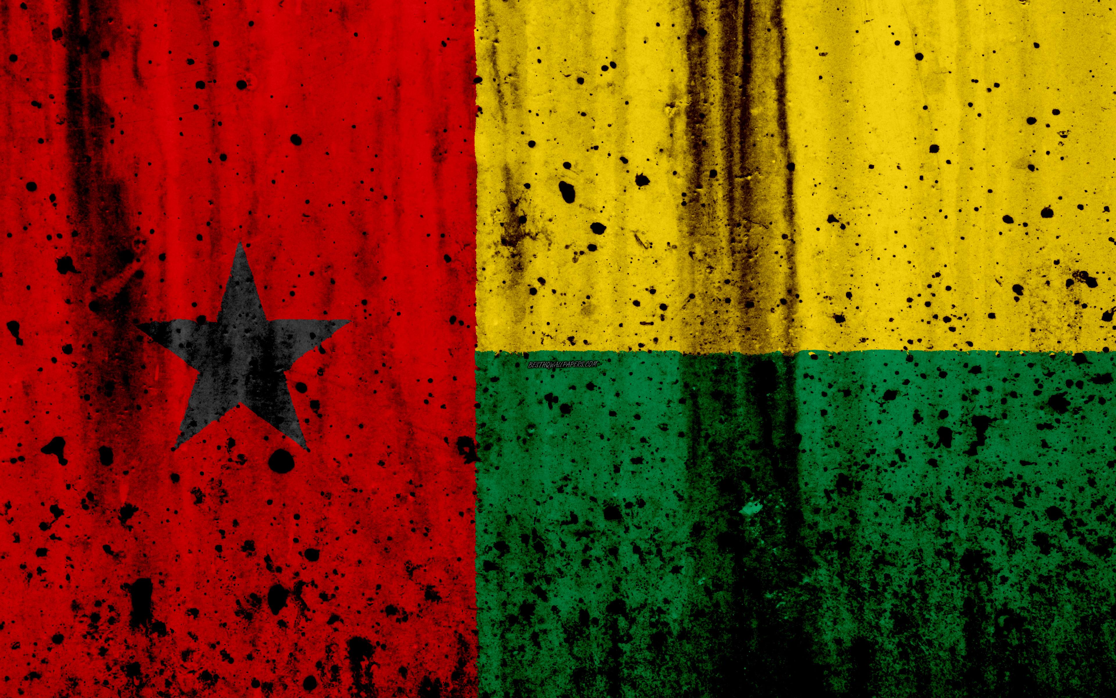 Download wallpapers Guinea-Bissau flag, 4k, grunge, flag of Guinea ...