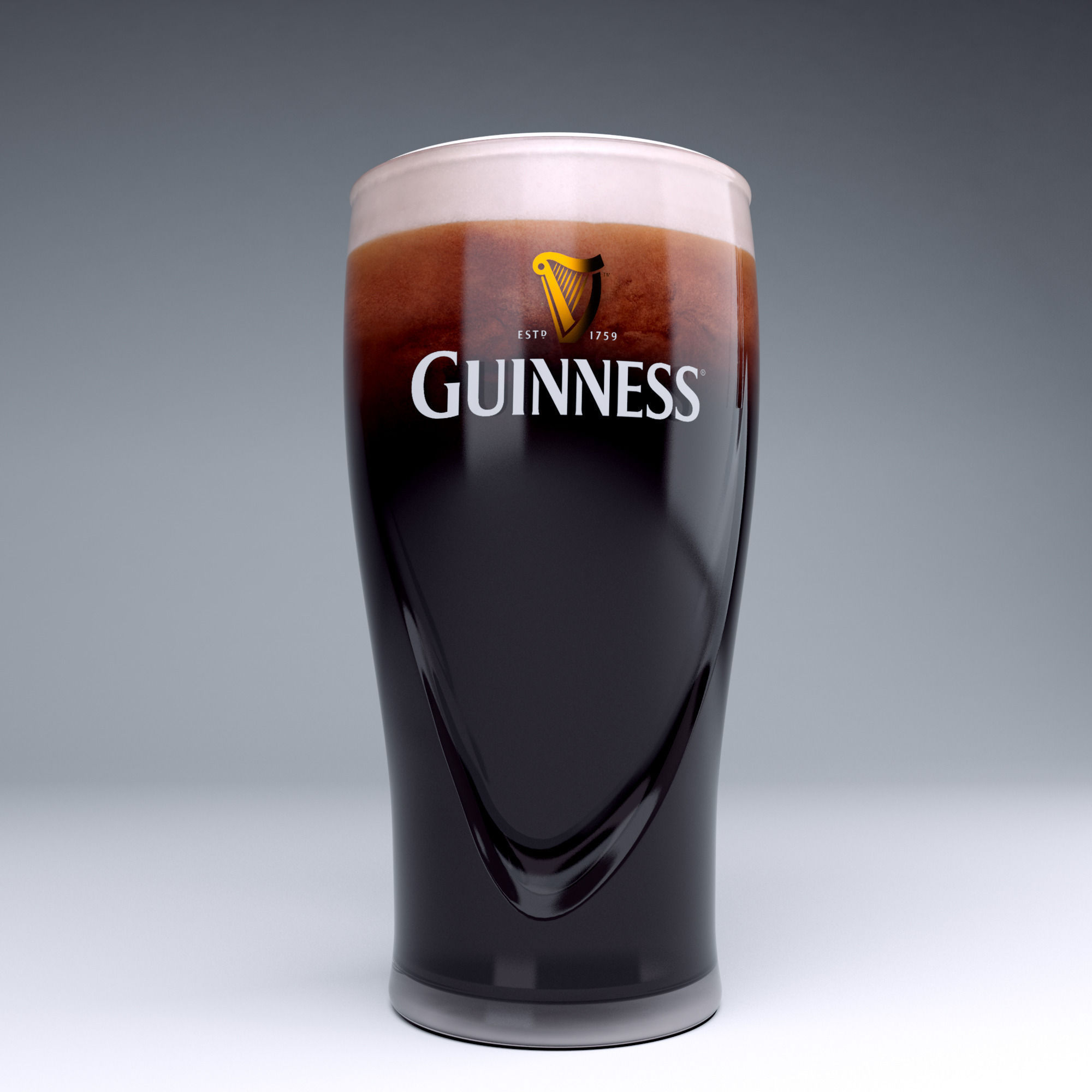 3D Guinness beer glass | CGTrader