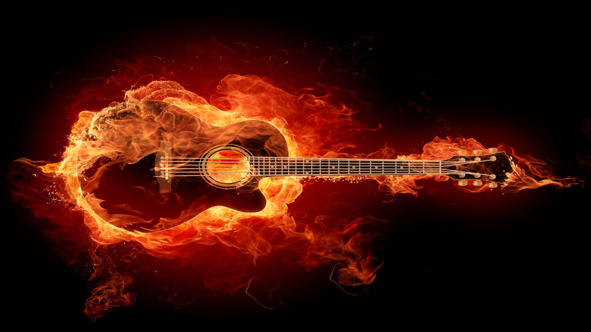 Guitar In Flames - WallDevil