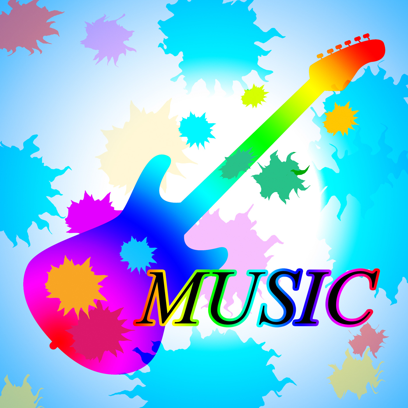 Guitar music shows sound track and audio photo