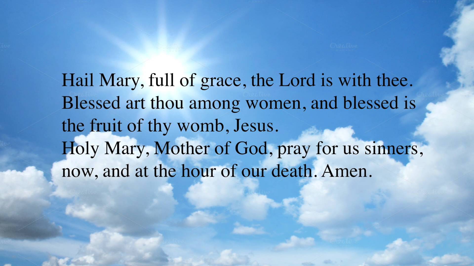 Pray the Our Father, Hail Mary & Glory Be - YouTube