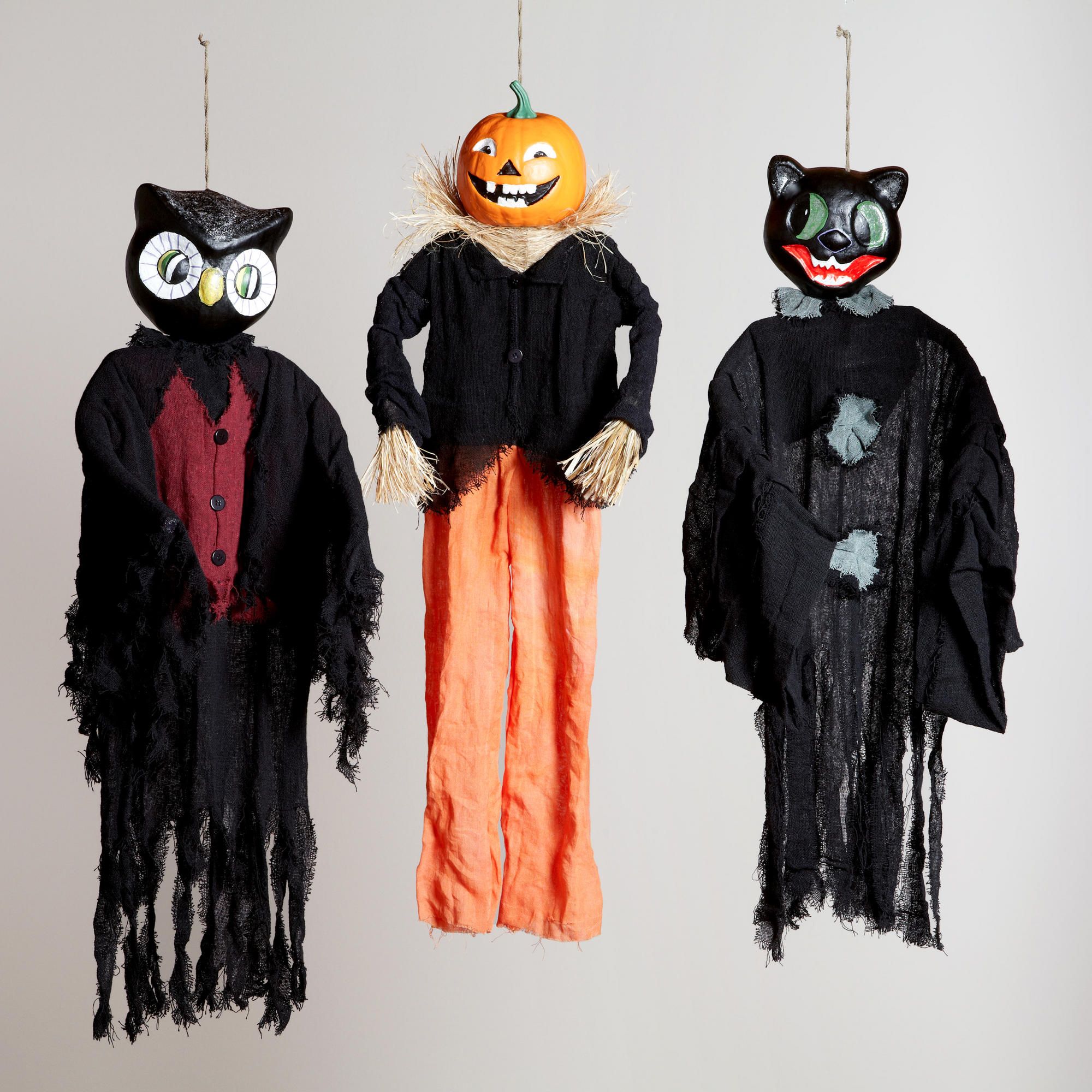 Vintage-Inspired Halloween Figures, Set of 3 | World Market ...