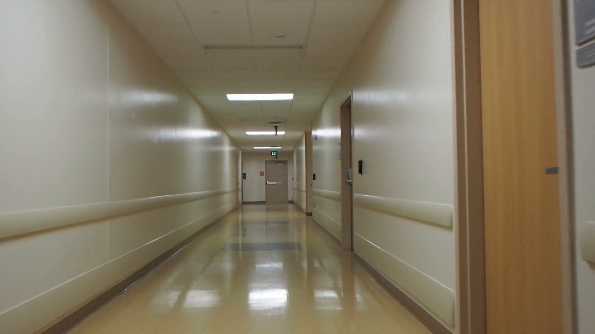 Inside Hallway of Modern Hospital Stock Video Footage - Videoblocks