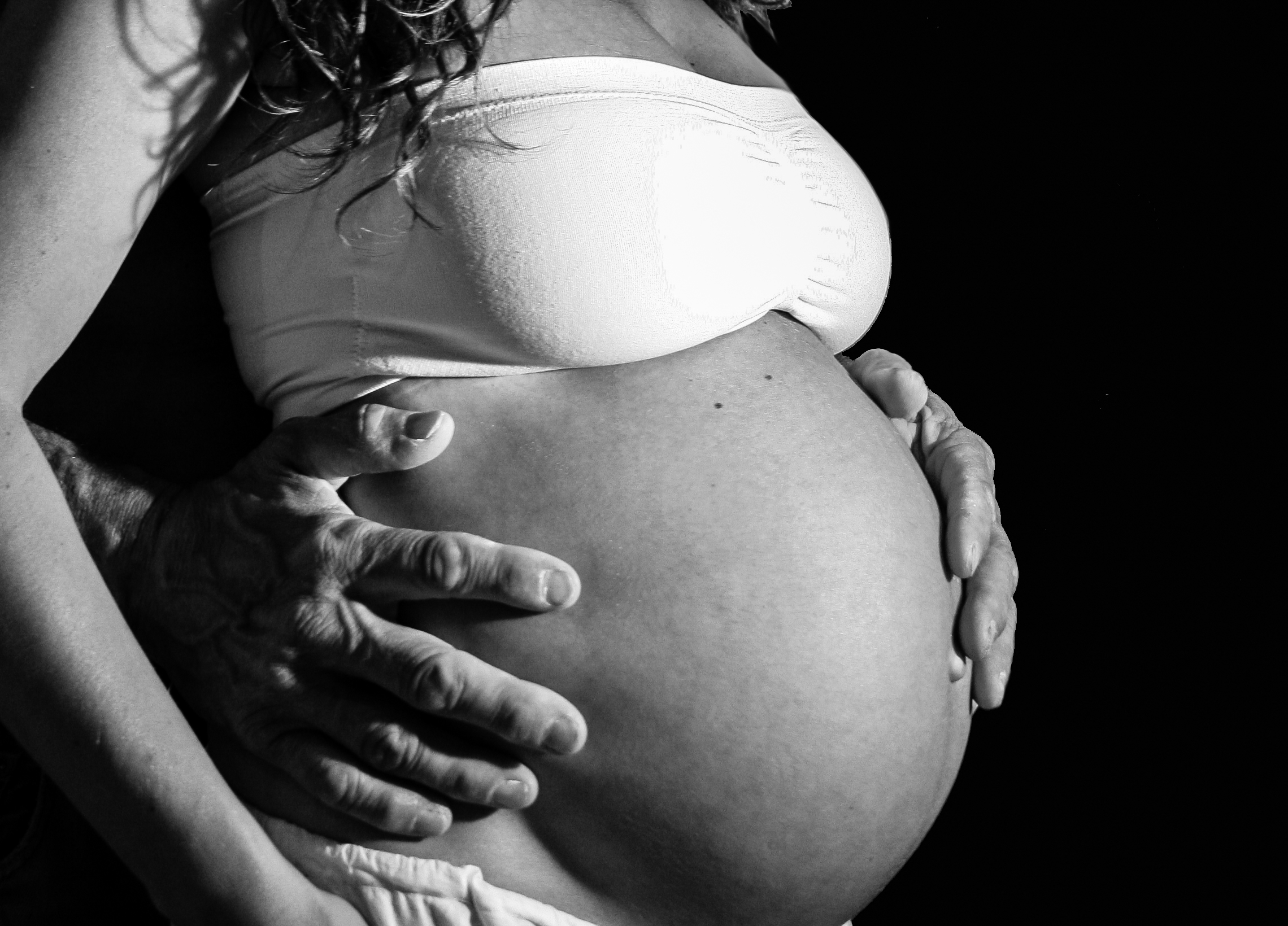 Hands on the stomach of pregnant woman, People, Man, Maternal, Mother, HQ Photo