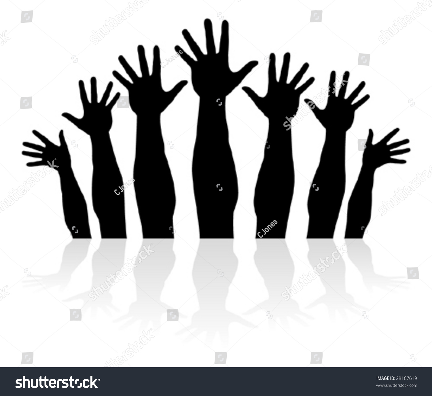 Reaching Hands Shadow Vector Stock Vector 28167619 - Shutterstock