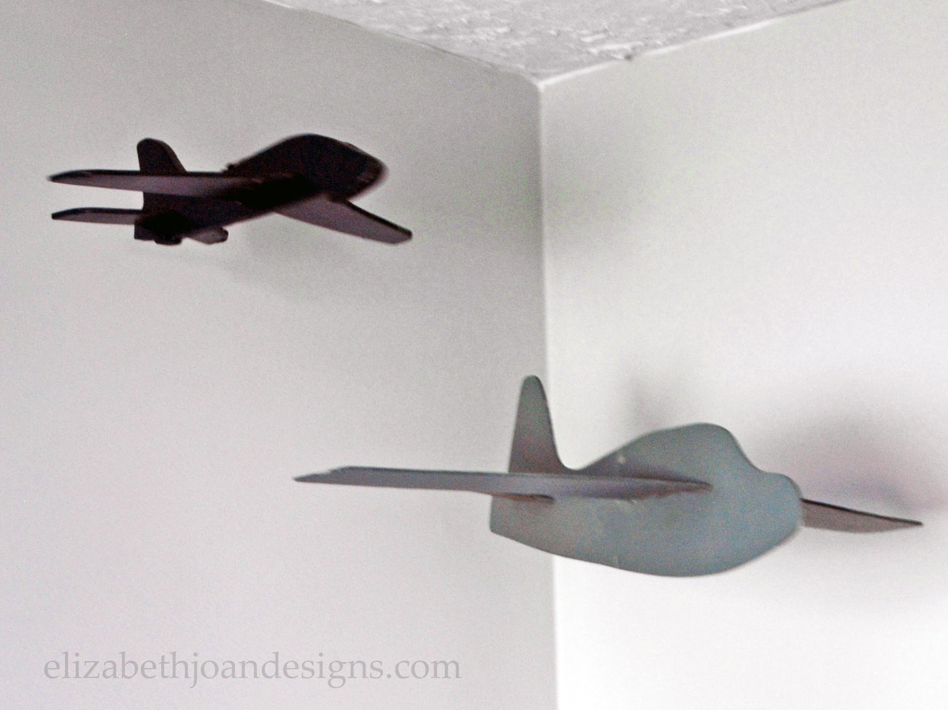 Super Cheap & Extremely Easy Hanging Airplane - ELIZABETH JOAN DESIGNS
