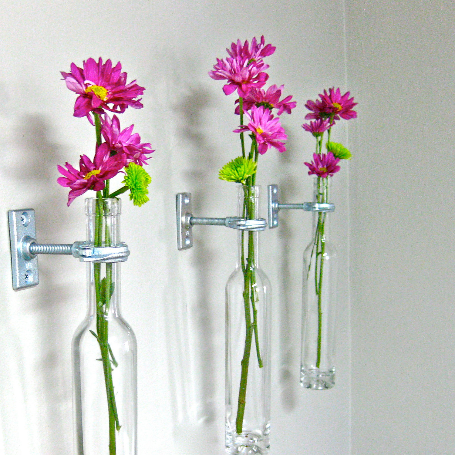 1 Wine Bottle Hanging Flower Vase - Hanging Vase - Wall - -