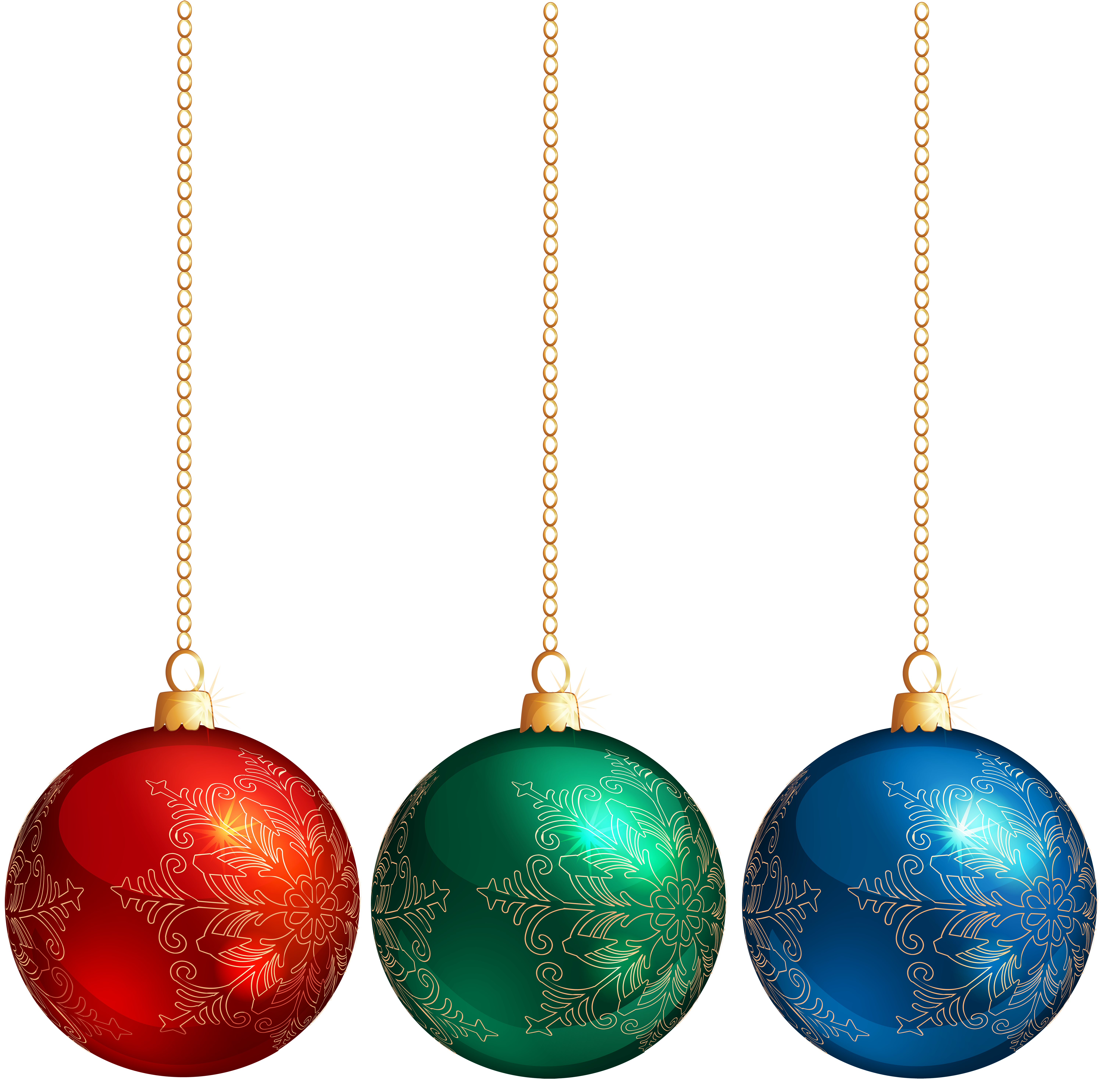 Christmas Hanging Ornaments PNG Clip Art Image | Gallery ...