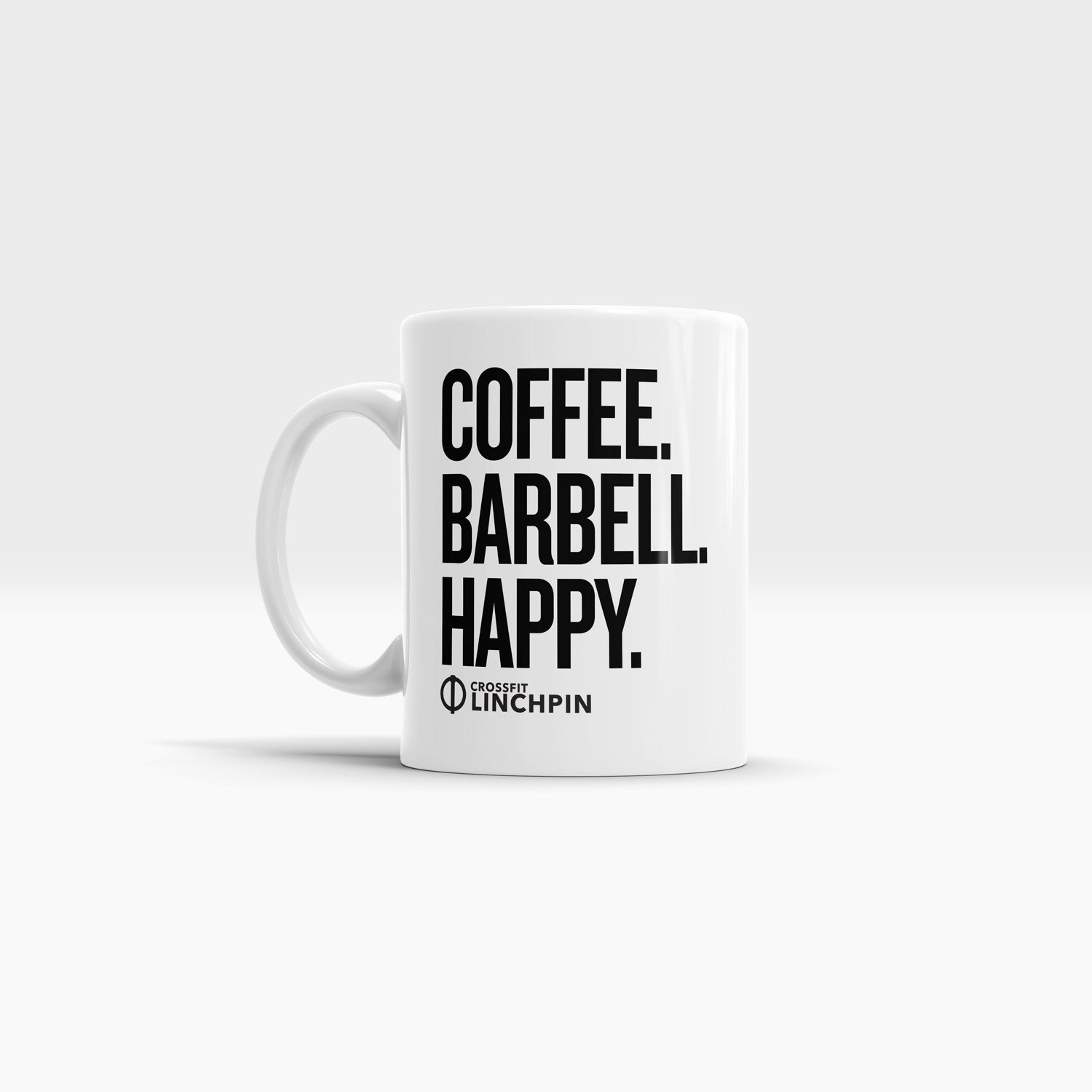 Coffee. Barbell. Happy. - Coffee Mug – CrossFit Linchpin