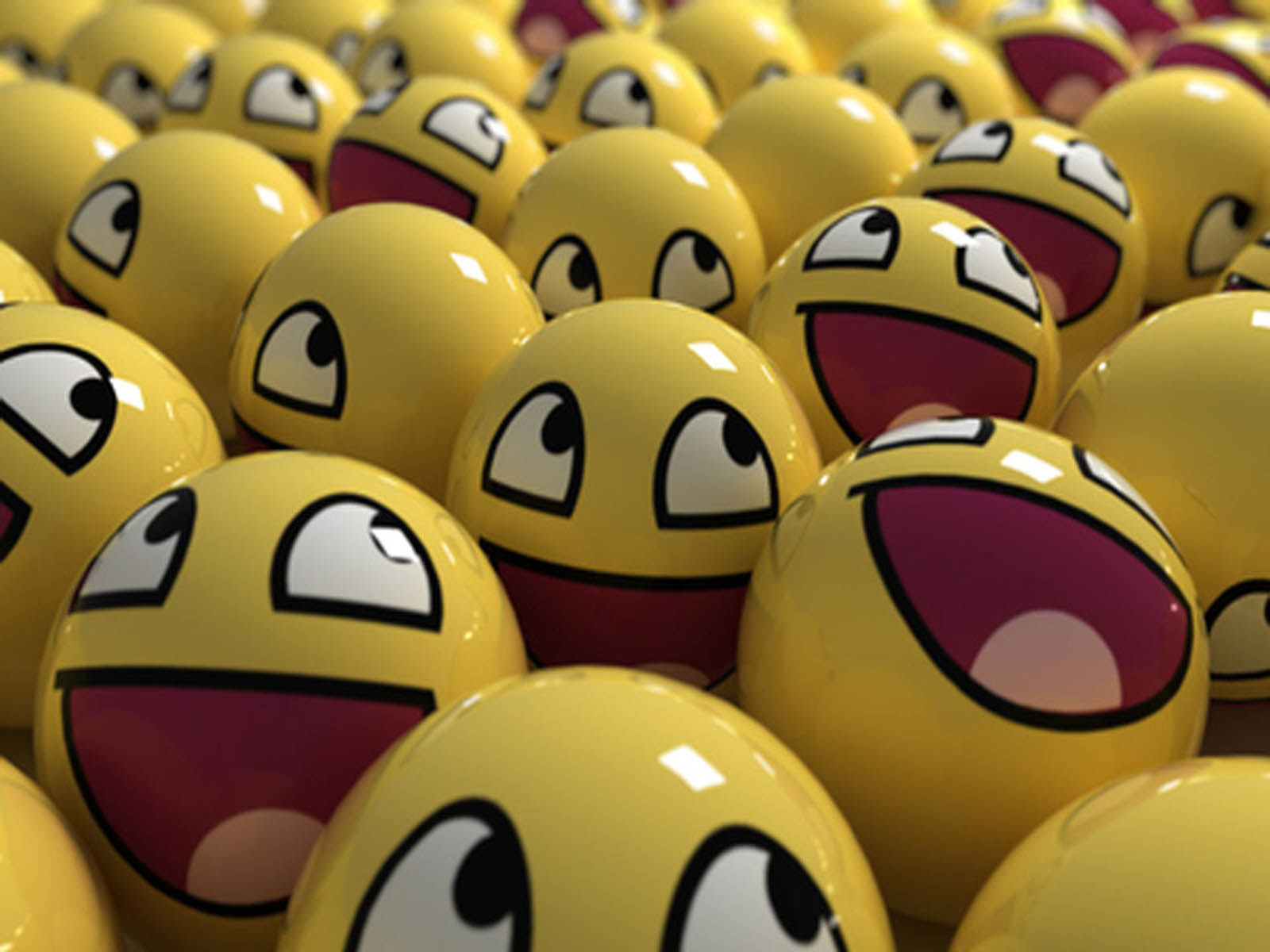 Smiley Face Funny Balls Wallpaper Image