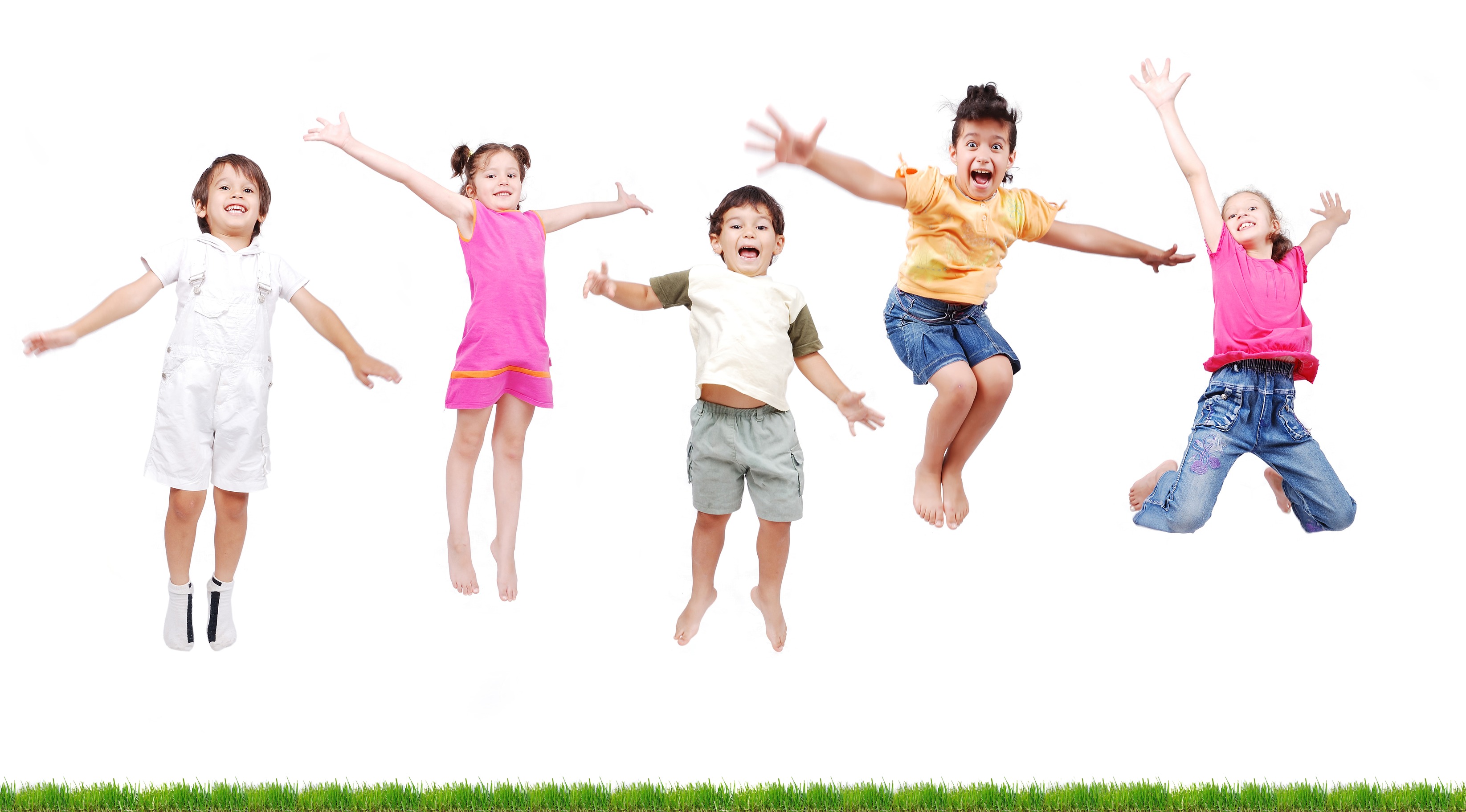 happy kids , jumping - Dr Osama Abu Taleb