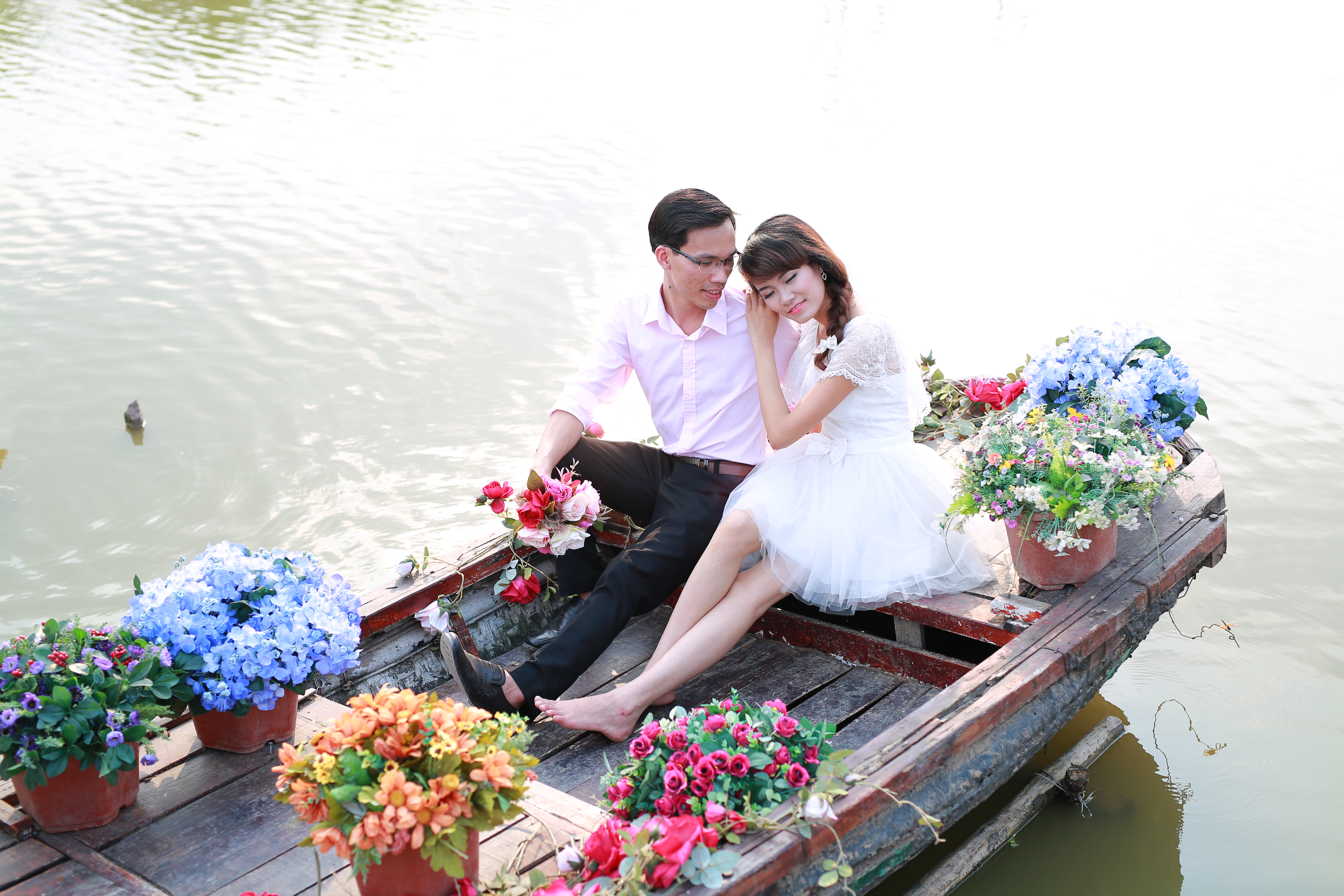 Happy Newly Weds, Boat, Bride, Couple, Groom, HQ Photo