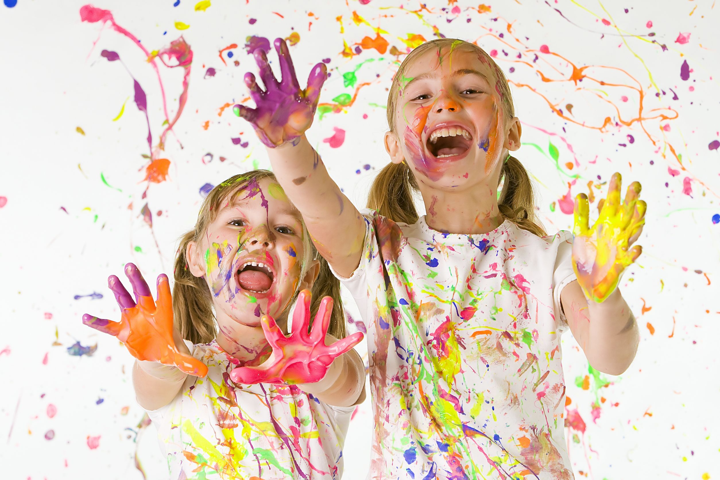 Free photo: Happy Painting Kids - Colors, Cute, Happy - Free Download