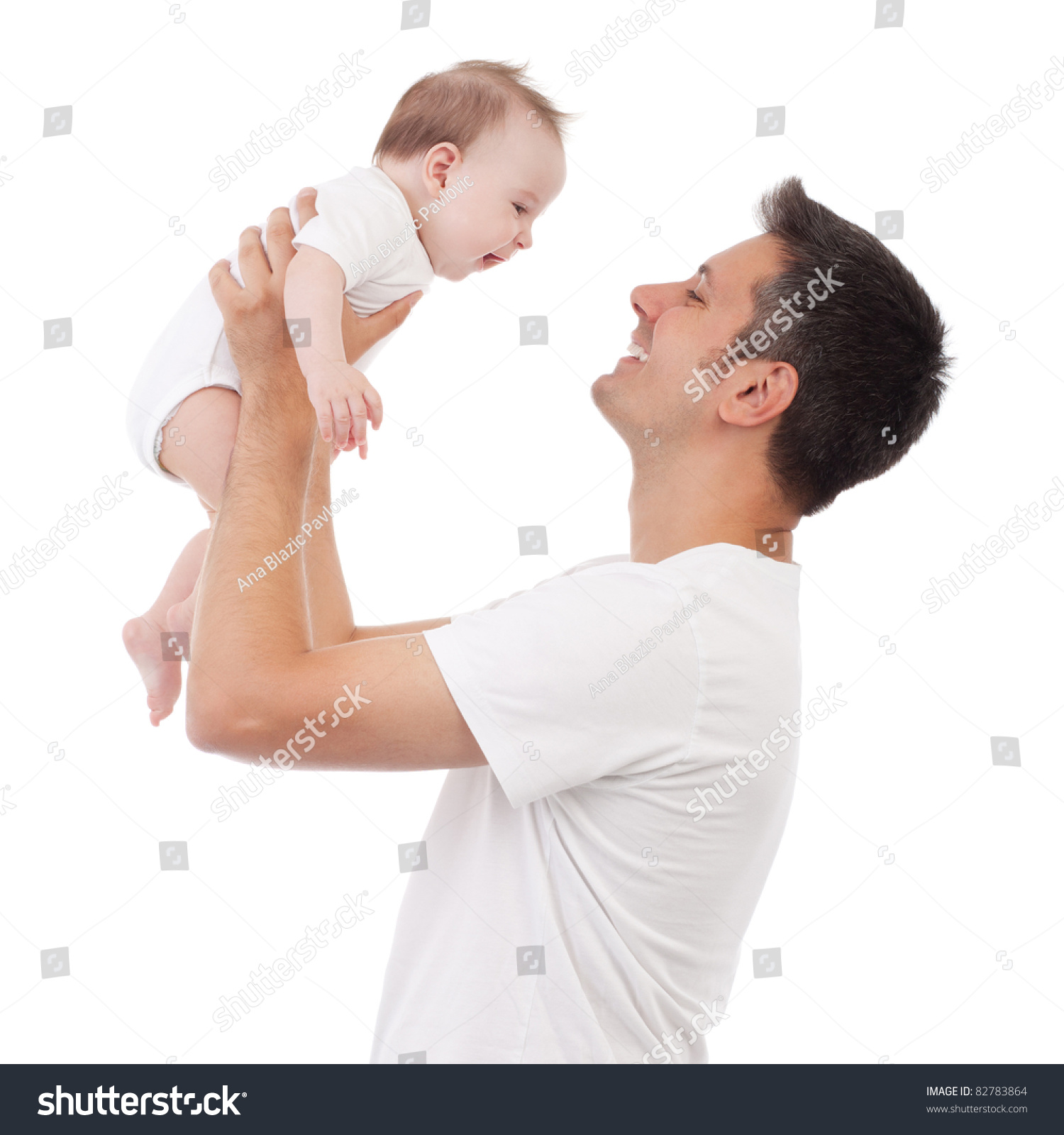 Happy Young Man Holding Smiling 45 Stock Photo (Royalty Free ...