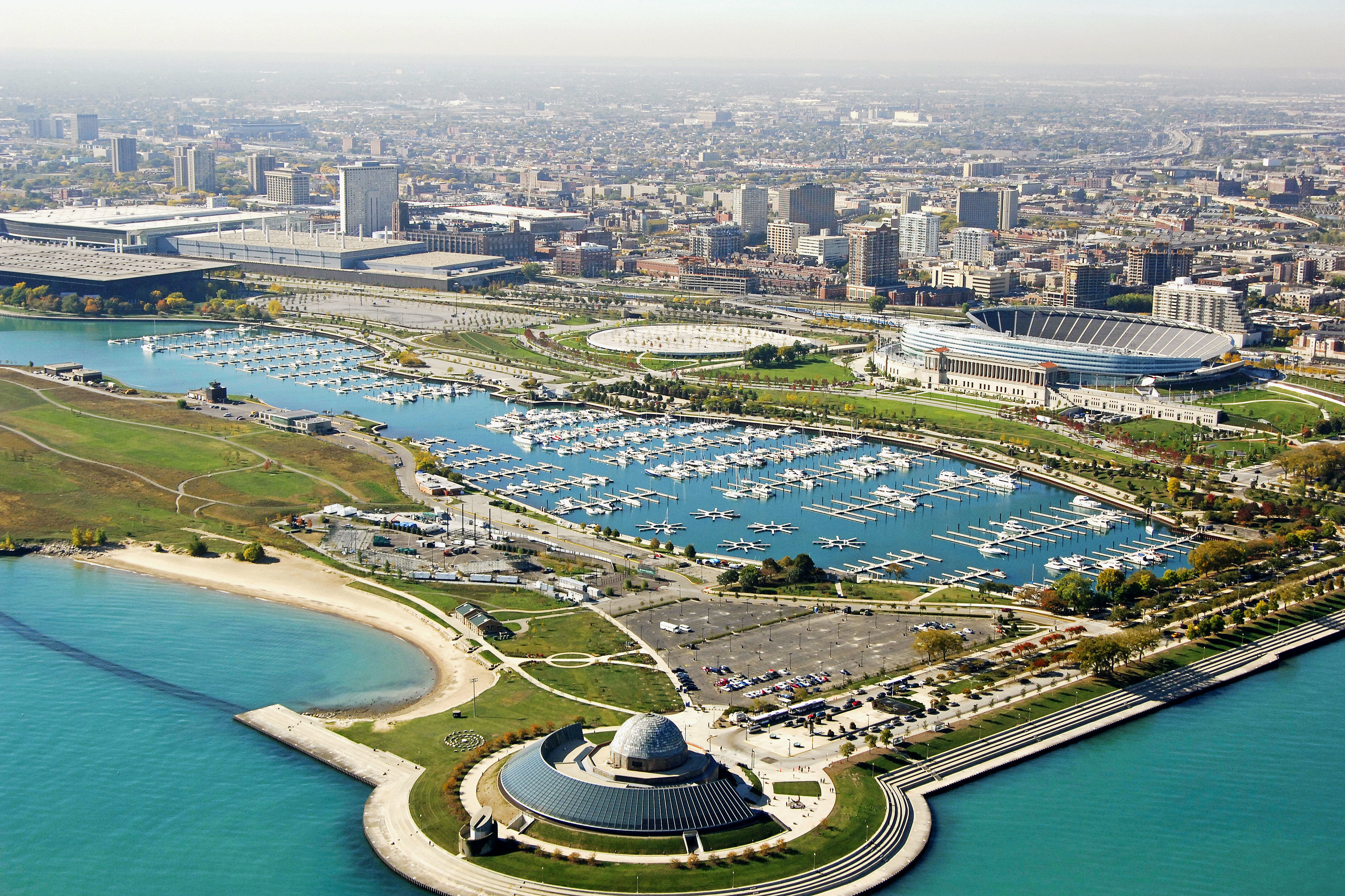 Burnham Harbor, the Chicago Harbors in Chicago, IL, United States ...