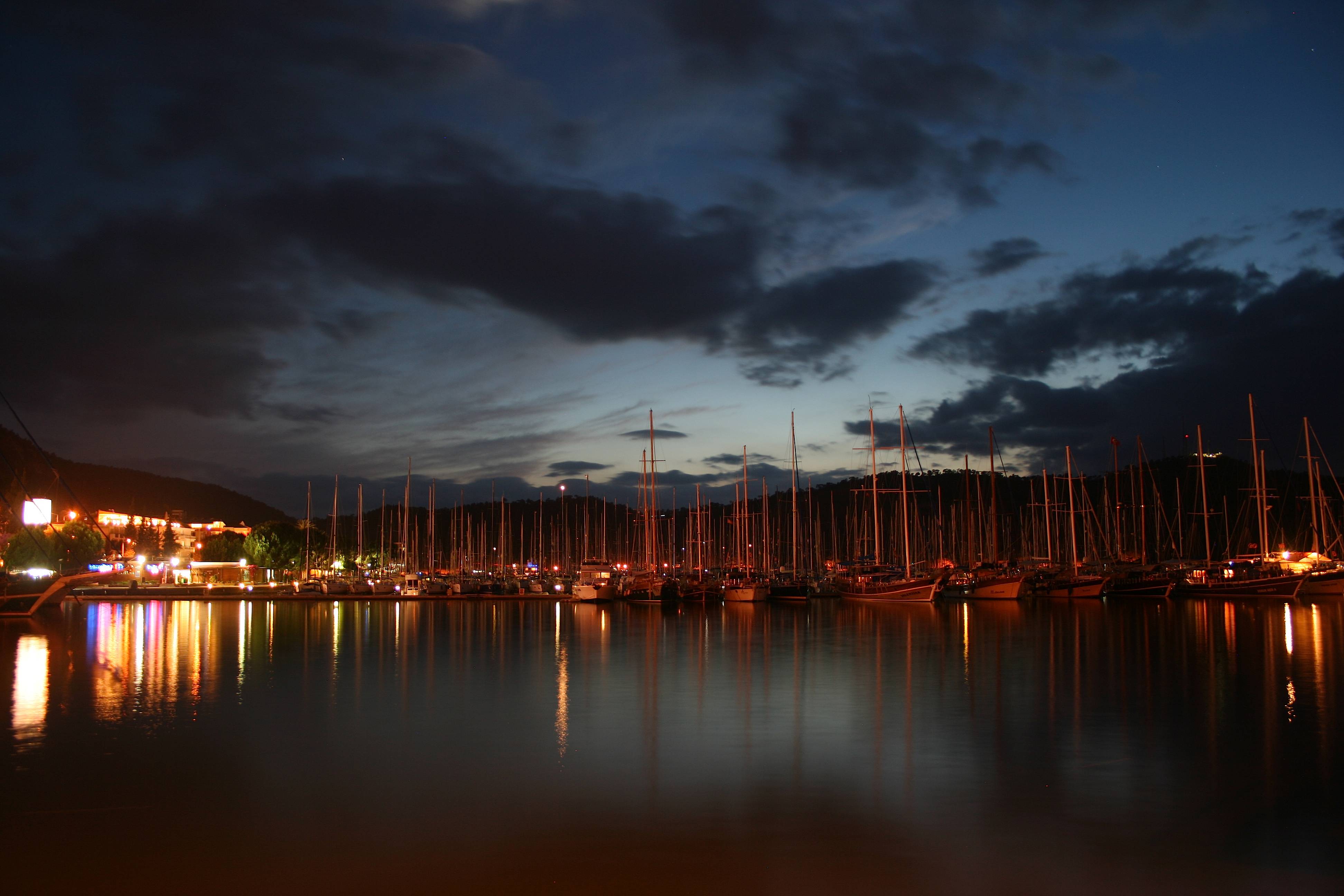 Harbour at night photo