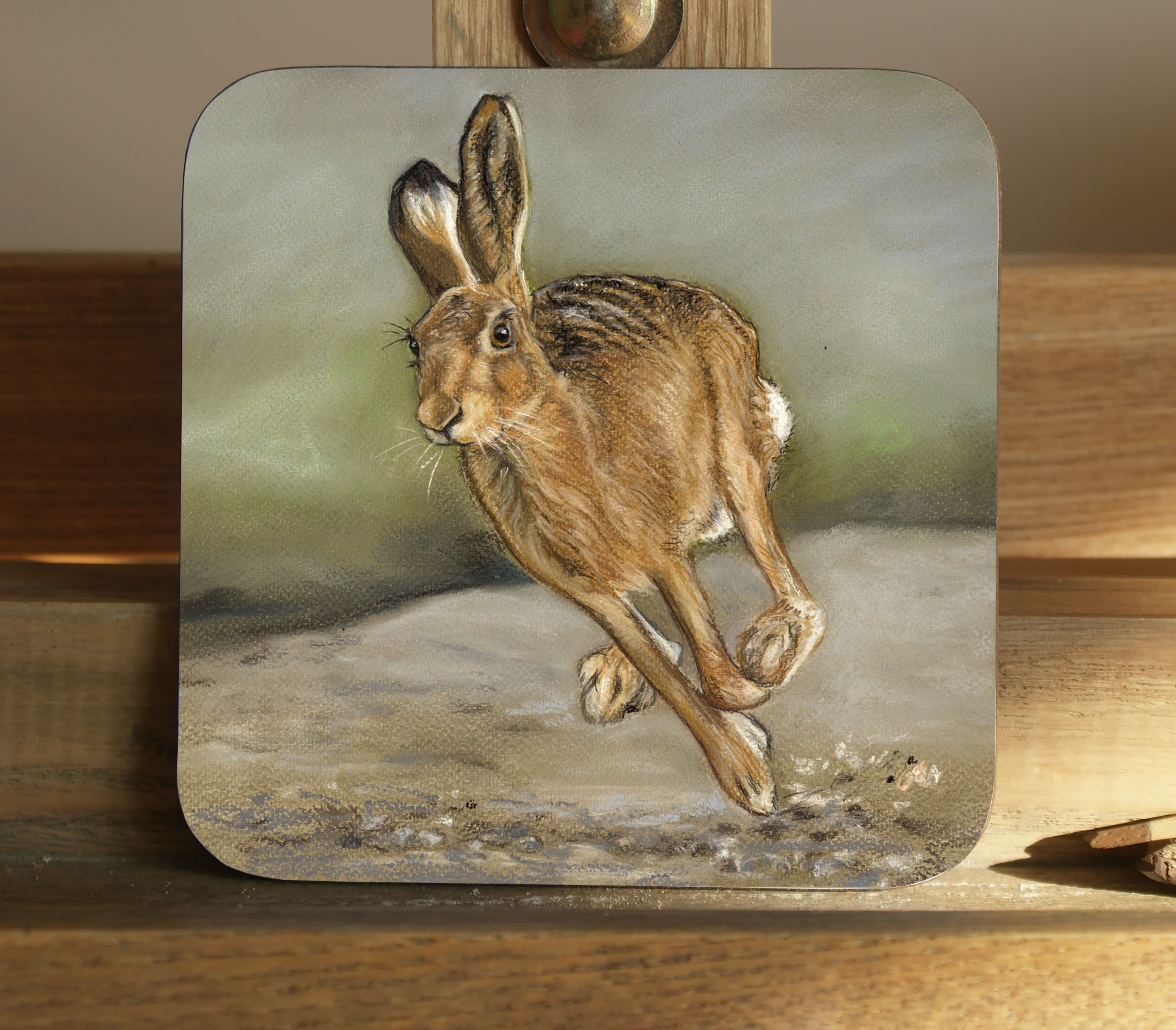 Hare Running – Grace Scott Pastel Paintings