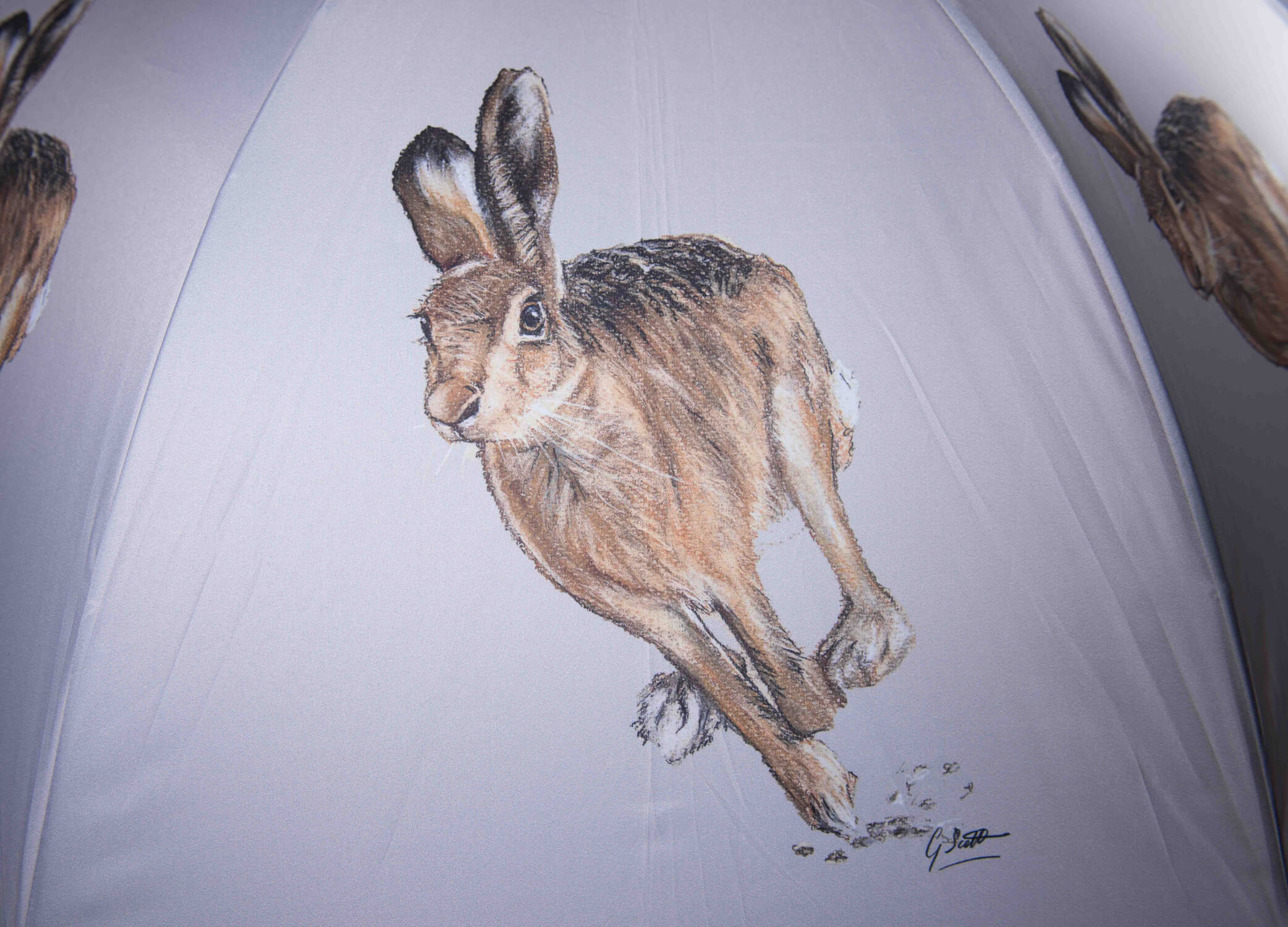Grace Scott Art Running Hare Umbrella | Umbrolli Umbrella Shop