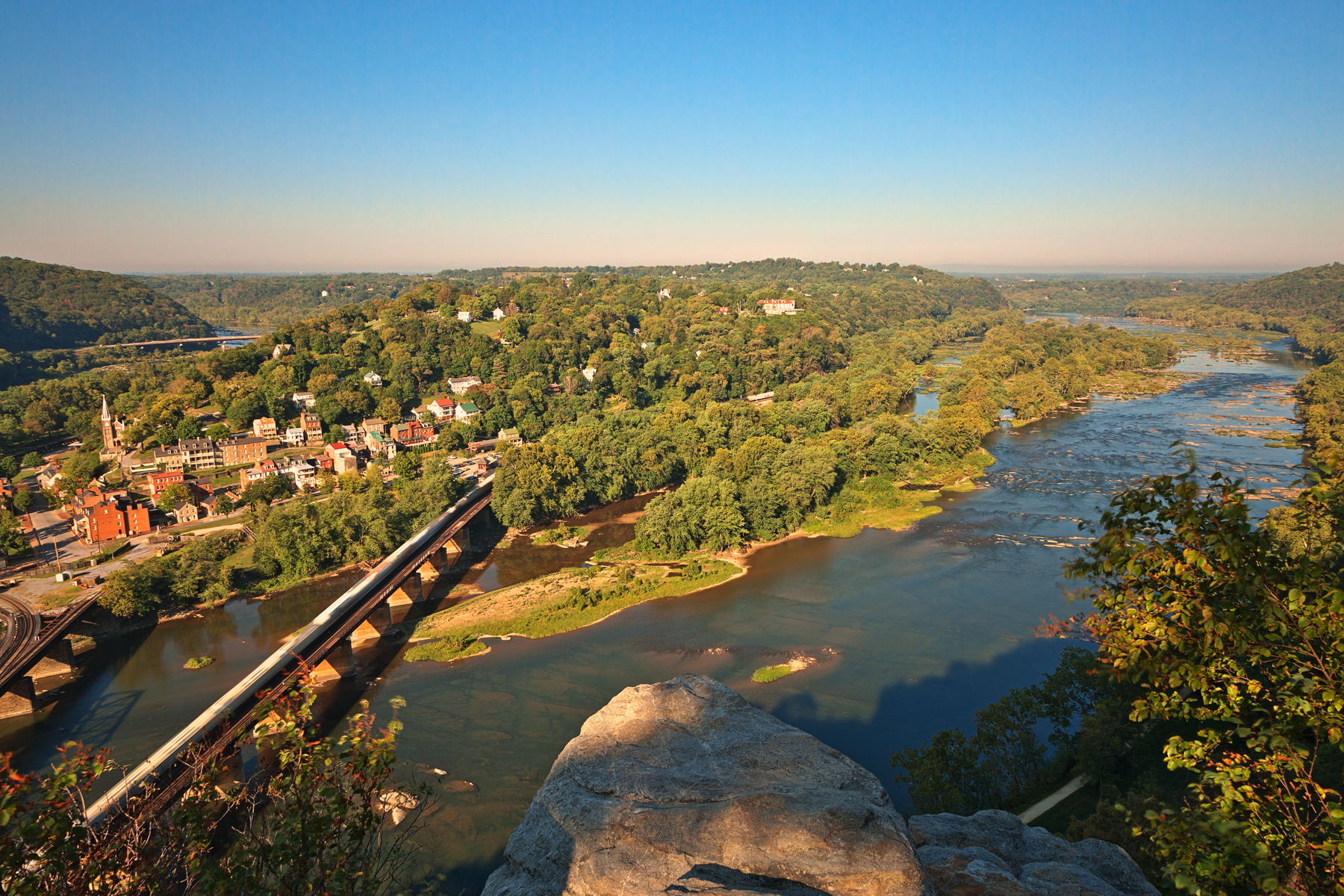 Harpers Ferry Overlook - HDR, America, Railway, Spectacular, Sky, HQ Photo