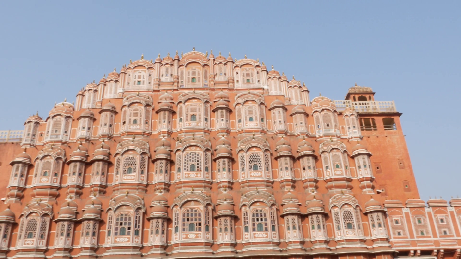Hawa Mahal palace (Palace of the Winds) in Jaipur, India Stock Video ...