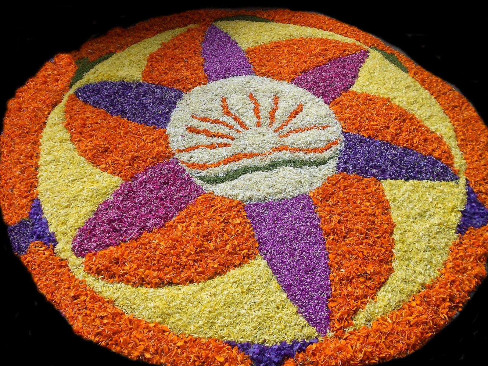 Free photo: HD pookalam - Colourful, Flowers, Focused ...