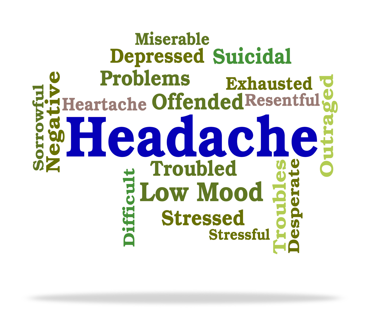 Headache Word Means Wordcloud Migraines And Cephalalgia, Headache, Headaches, Migraine, Migraines, HQ Photo