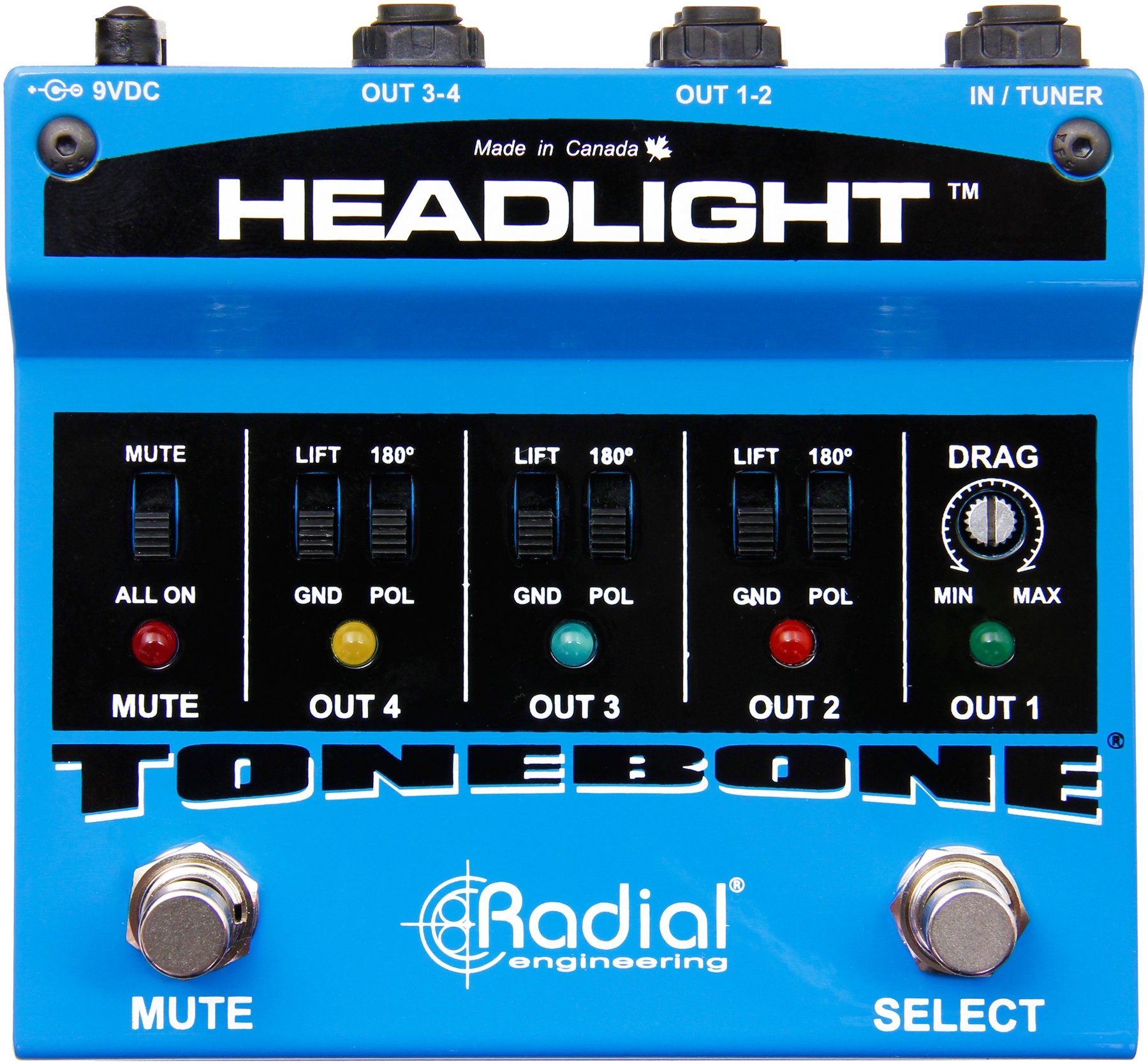Radial Headlight 4 Output Guitar Amp Selector | Sweetwater