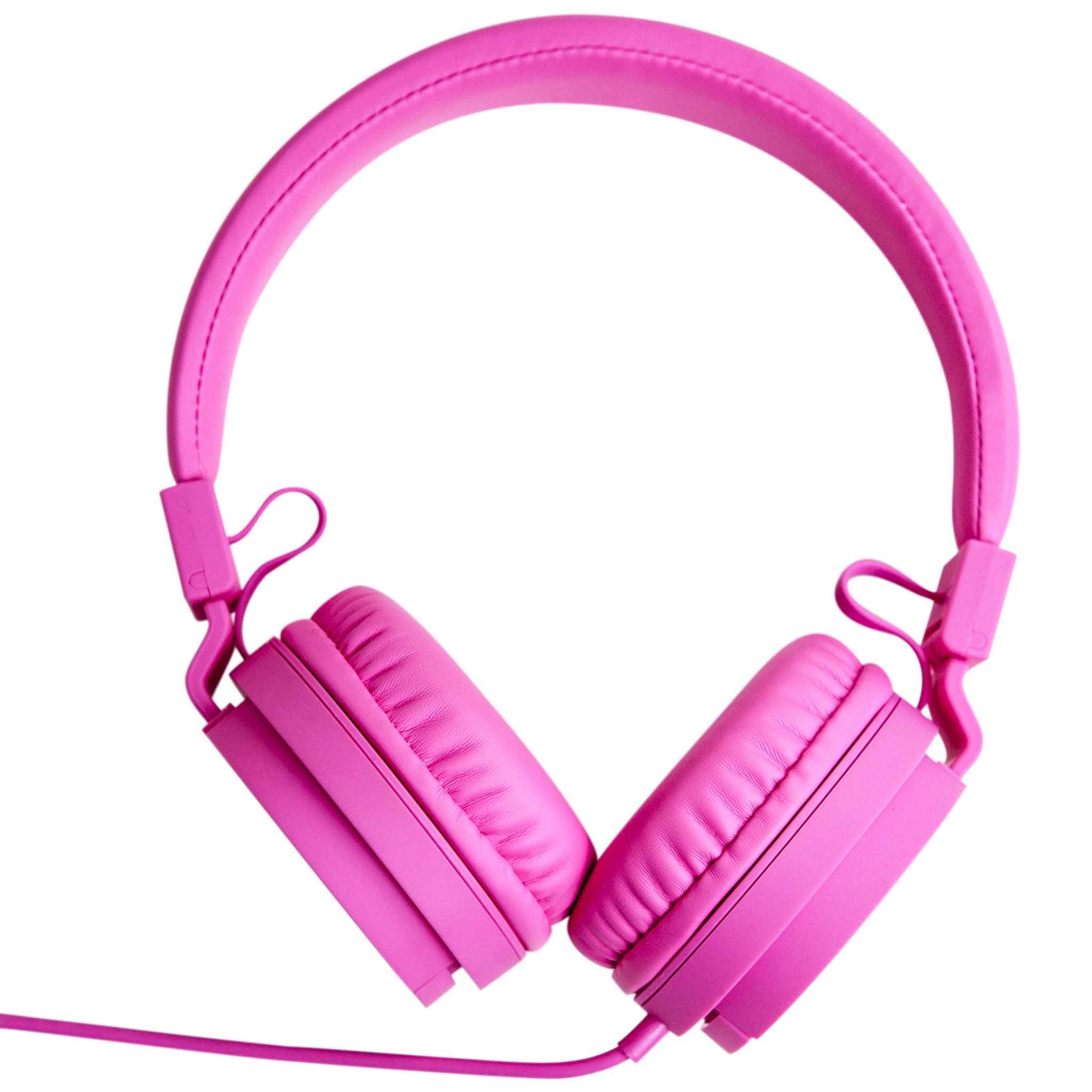 Over Ear Foldable Headphones - Pink - Yoobi