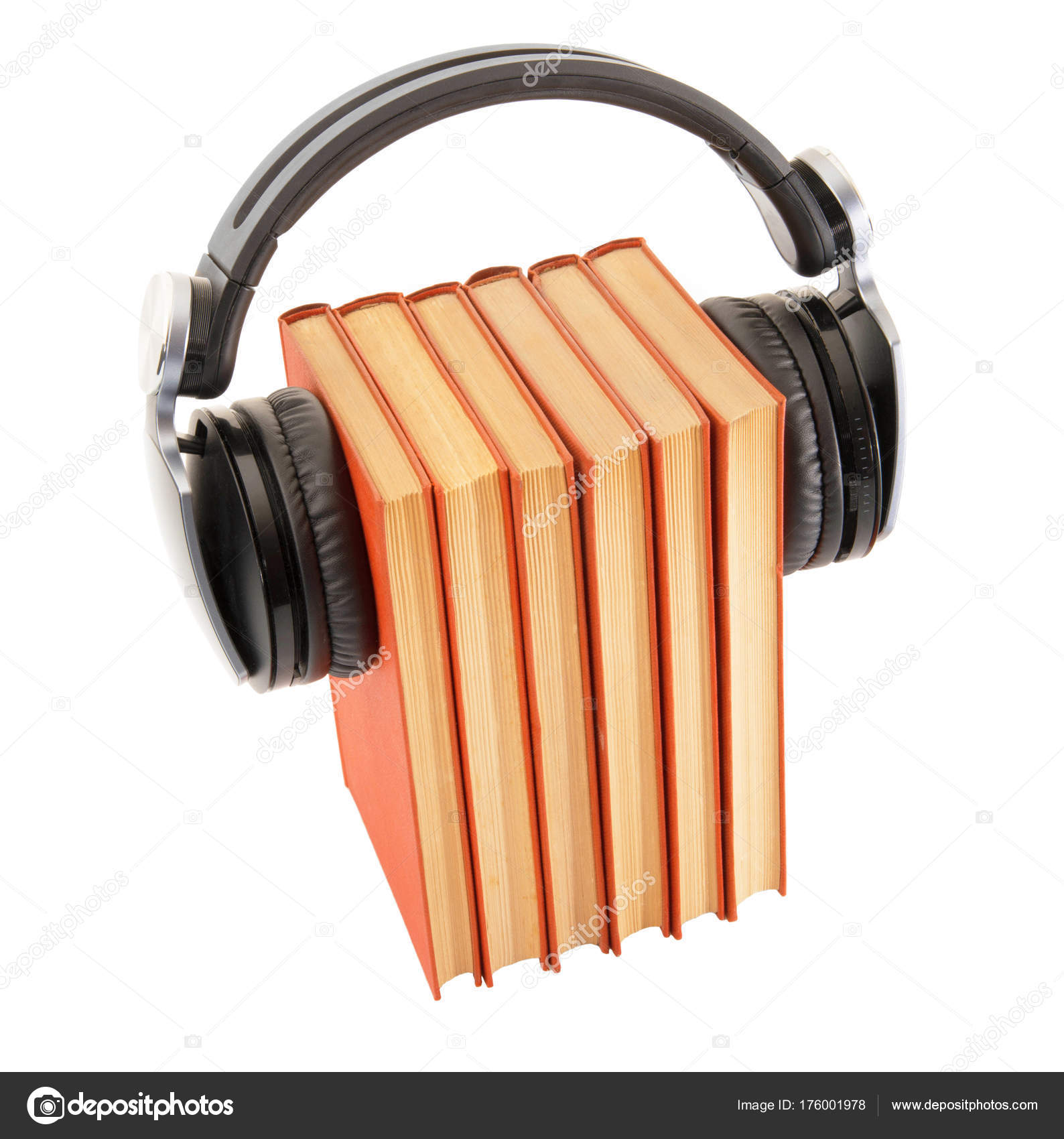 Books with headphones for digital reading — Stock Photo © Photobeps ...