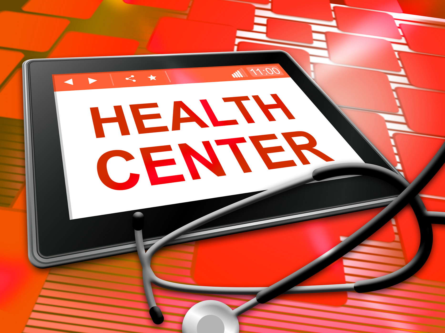 Health center represents preventive medicine and shop photo