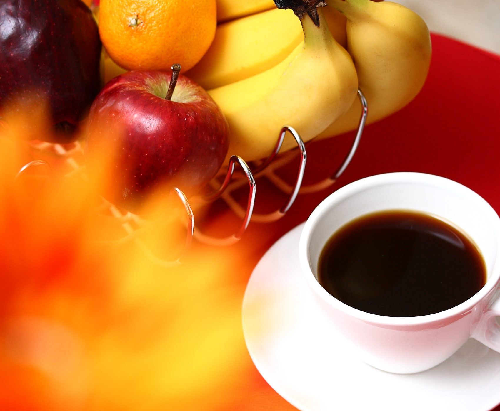 Healthy Fruit With Coffee For Breakfast, Apple, Freshness, Tasty, Snacks, HQ Photo