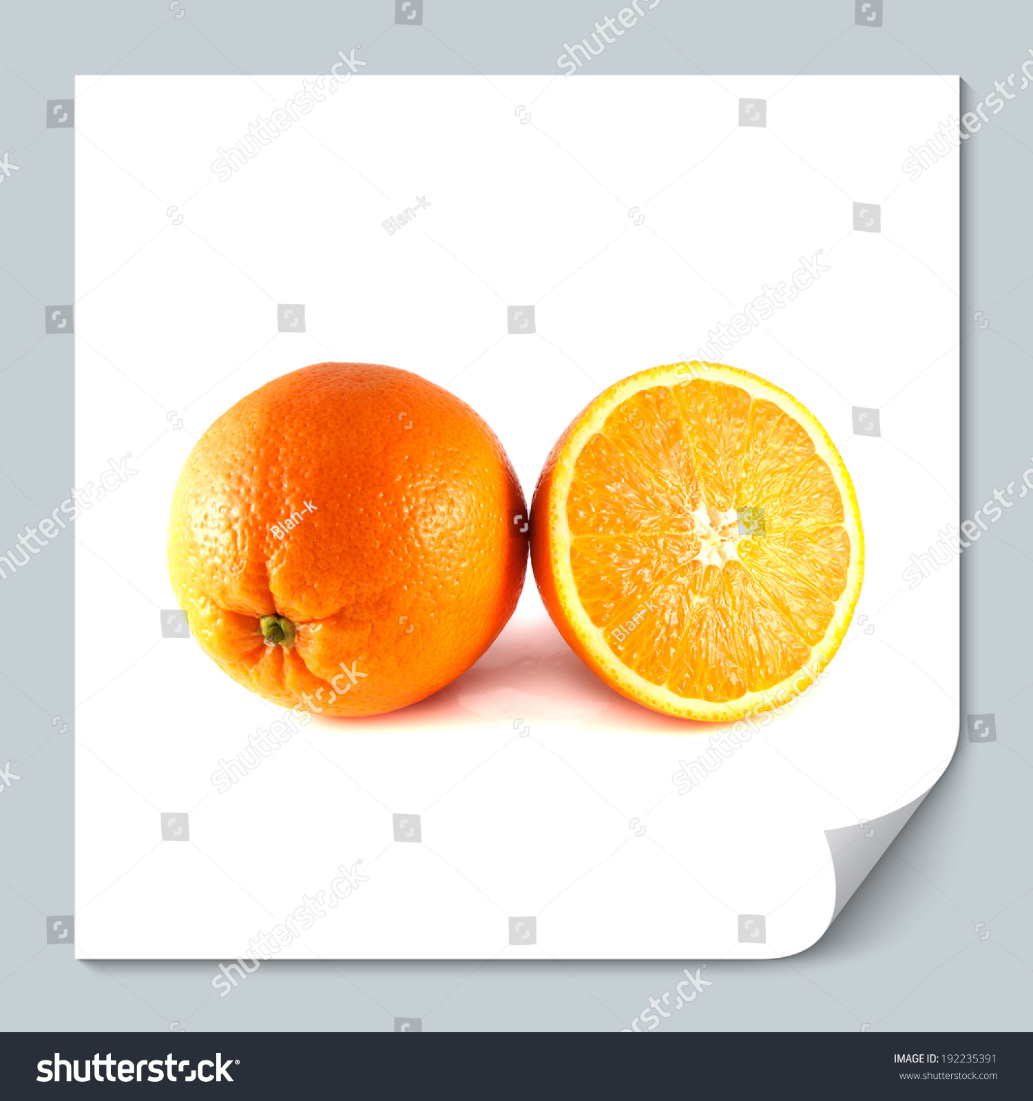 Ripe Orange Sliced Half Isolated On Stock Photo 192235391 - Shutterstock