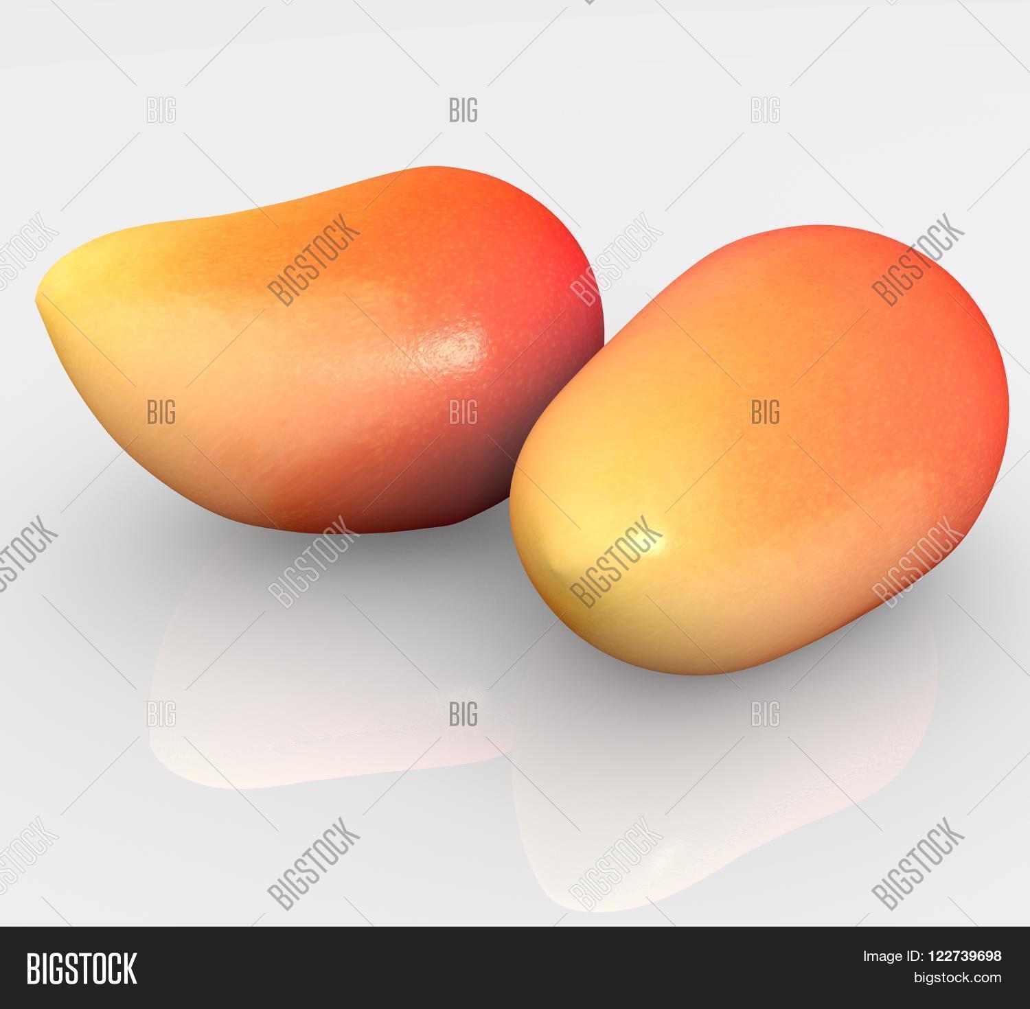 Mango Yellow-red Color, Ripe Juicy Image & Photo | Bigstock