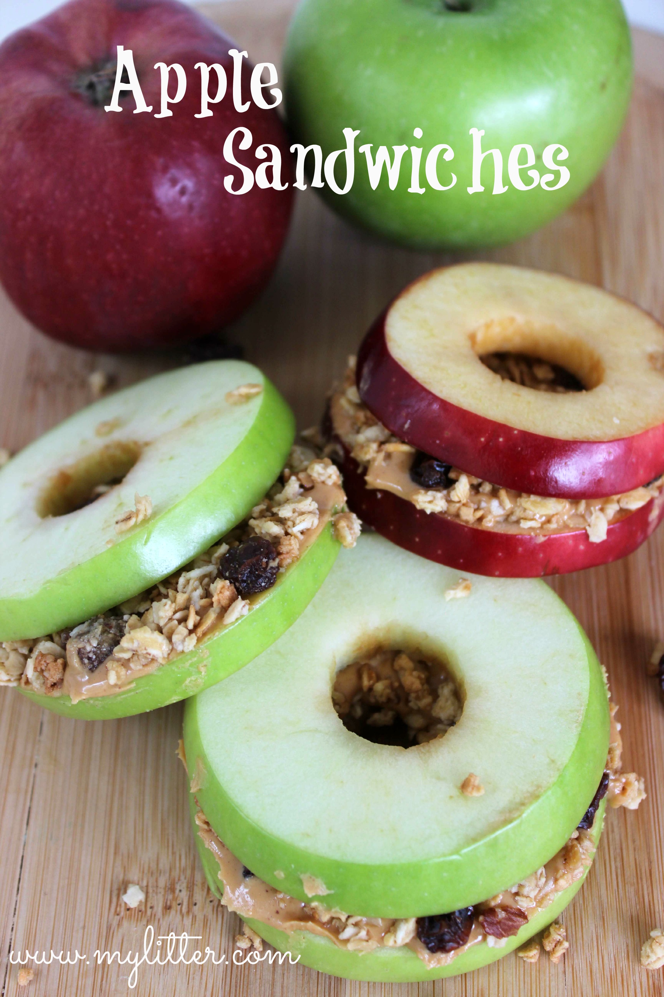 Healthy Snacks - Apple Sandwiches - MyLitter